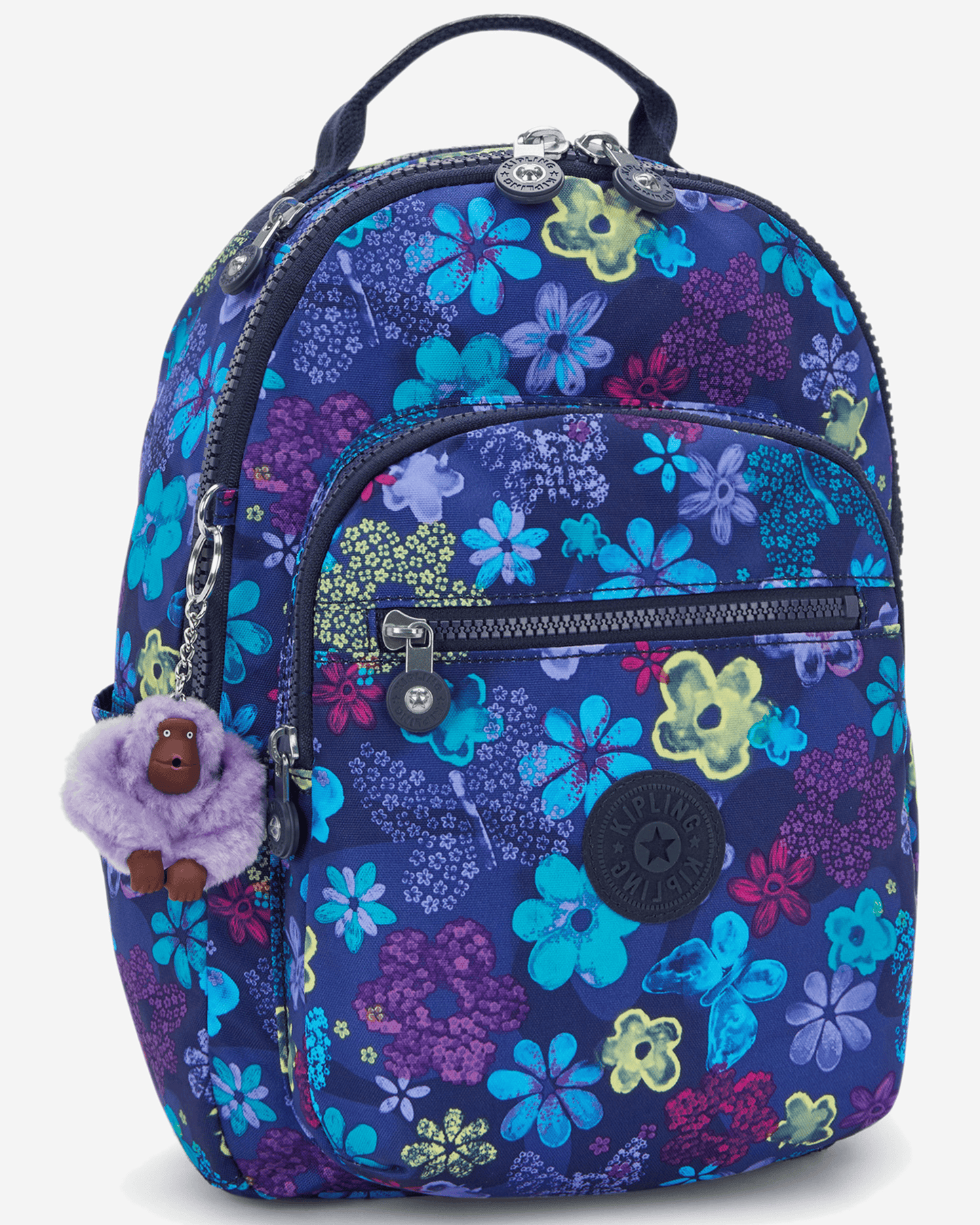 Kipling Seoul S Dark Flwr Stamp Small Backpack (with Tablet Compartment) I5357-4FM