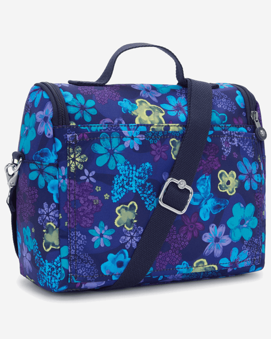 Kipling New Kichirou Dark Flwr Stamp Large LunchBag with Trolley Sleeve I5749-4FM