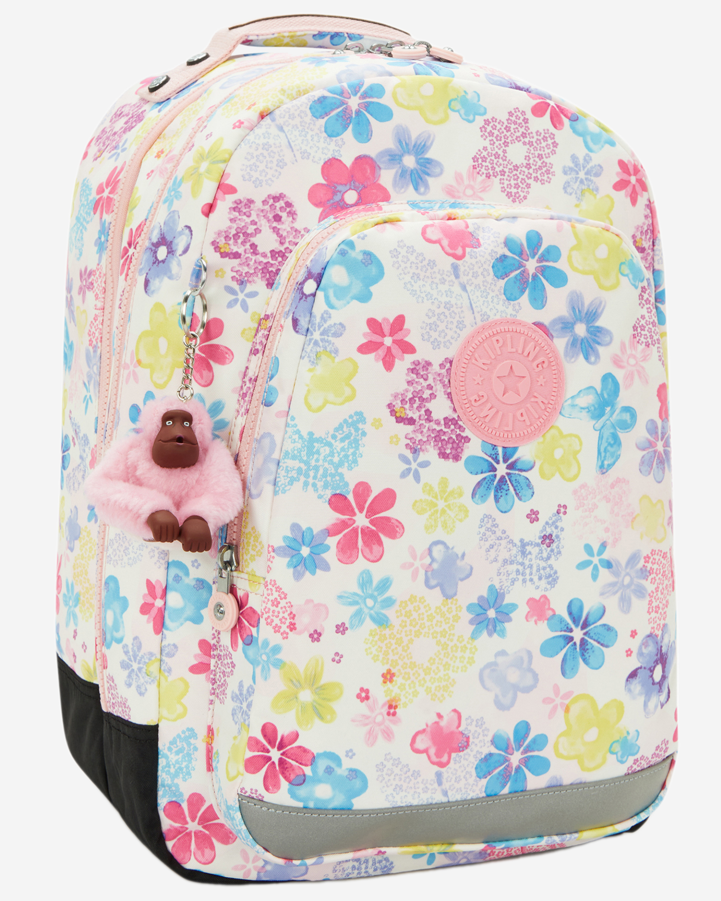 Kipling Class Room Flower Stamp Large Backpack with Laptop Compartment I7090-8EM