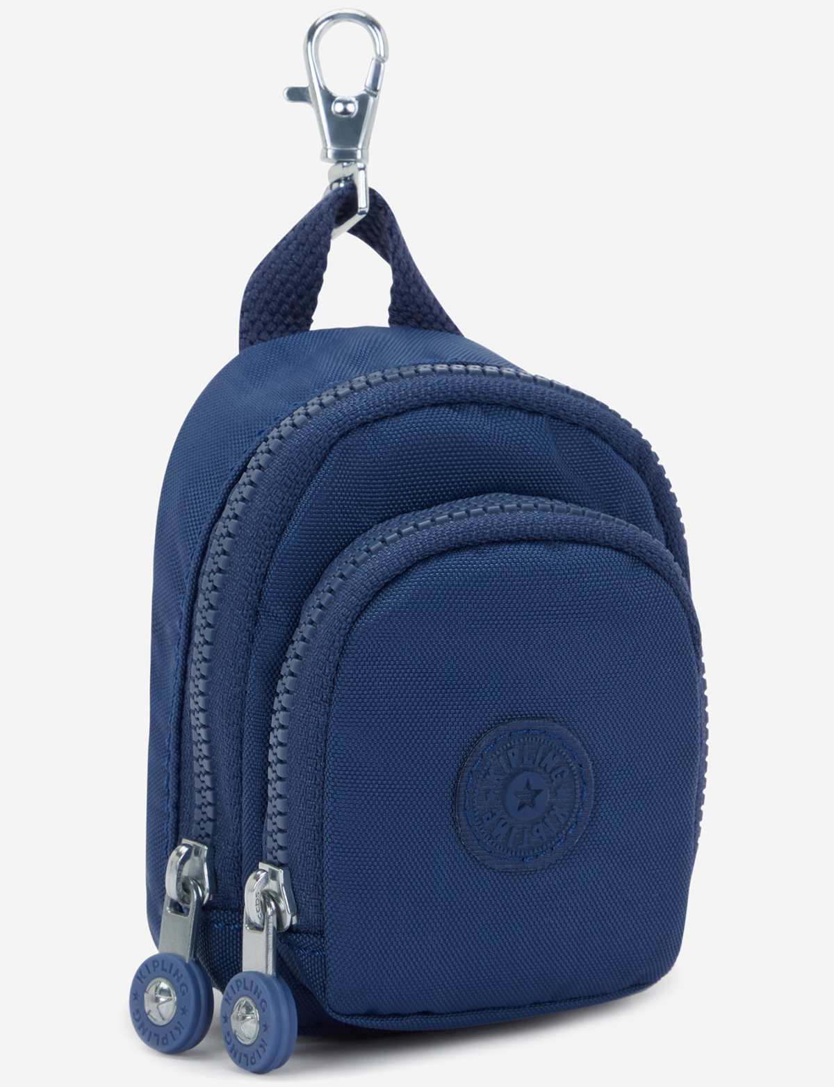 KIPLING Mini Seoul حقيبة يد صغيرة زرقاء كاجوال مع ميدالية مفاتيح I5501-5PZ
