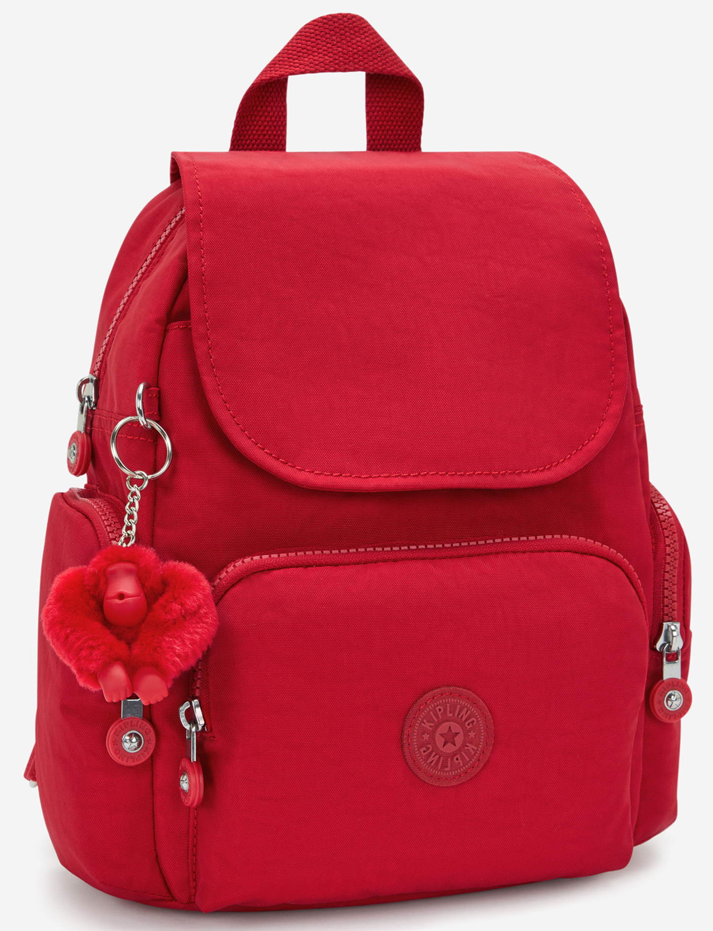 حقيبة ظهر صغيرة KIPLING City Zip Mini باللون الأحمر الياقوتي مع أحزمة قابلة للتعديل I6046-1NW