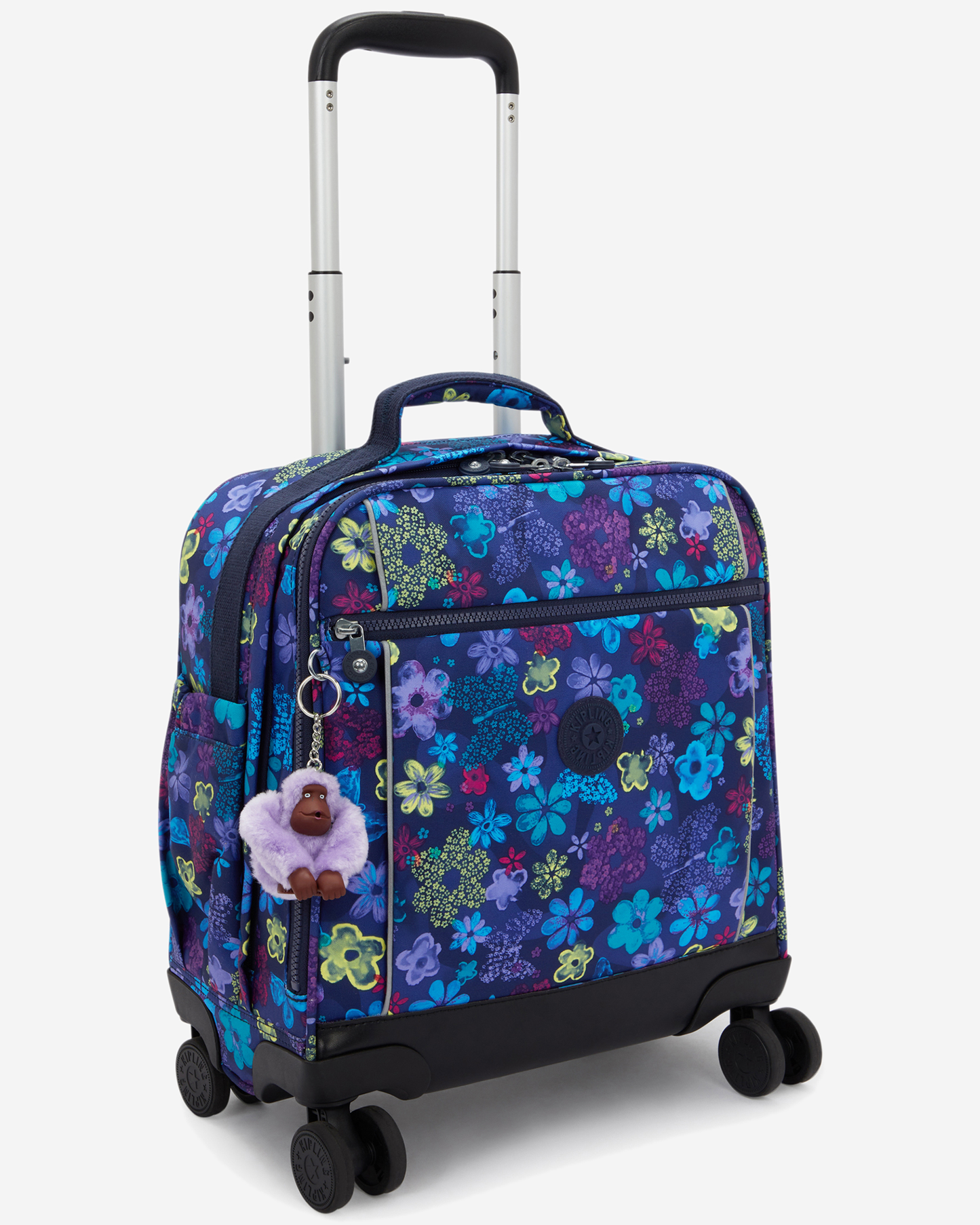 Kipling New Storia S Dark Flwr Stamp Medium Wheeled Bag I8671-4FM
