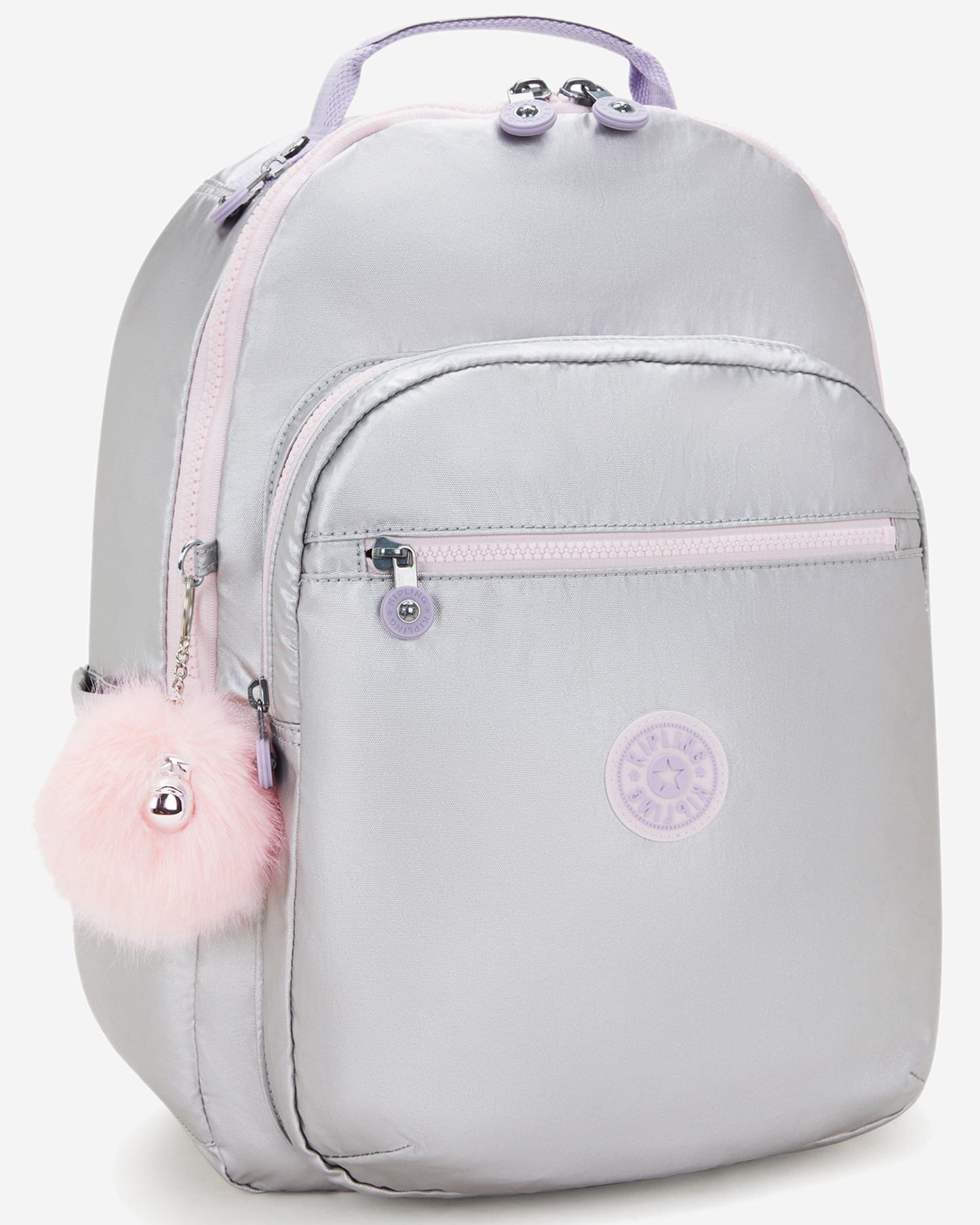 Kipling Seoul Silver Glow Met Large Backpack I5764-54M