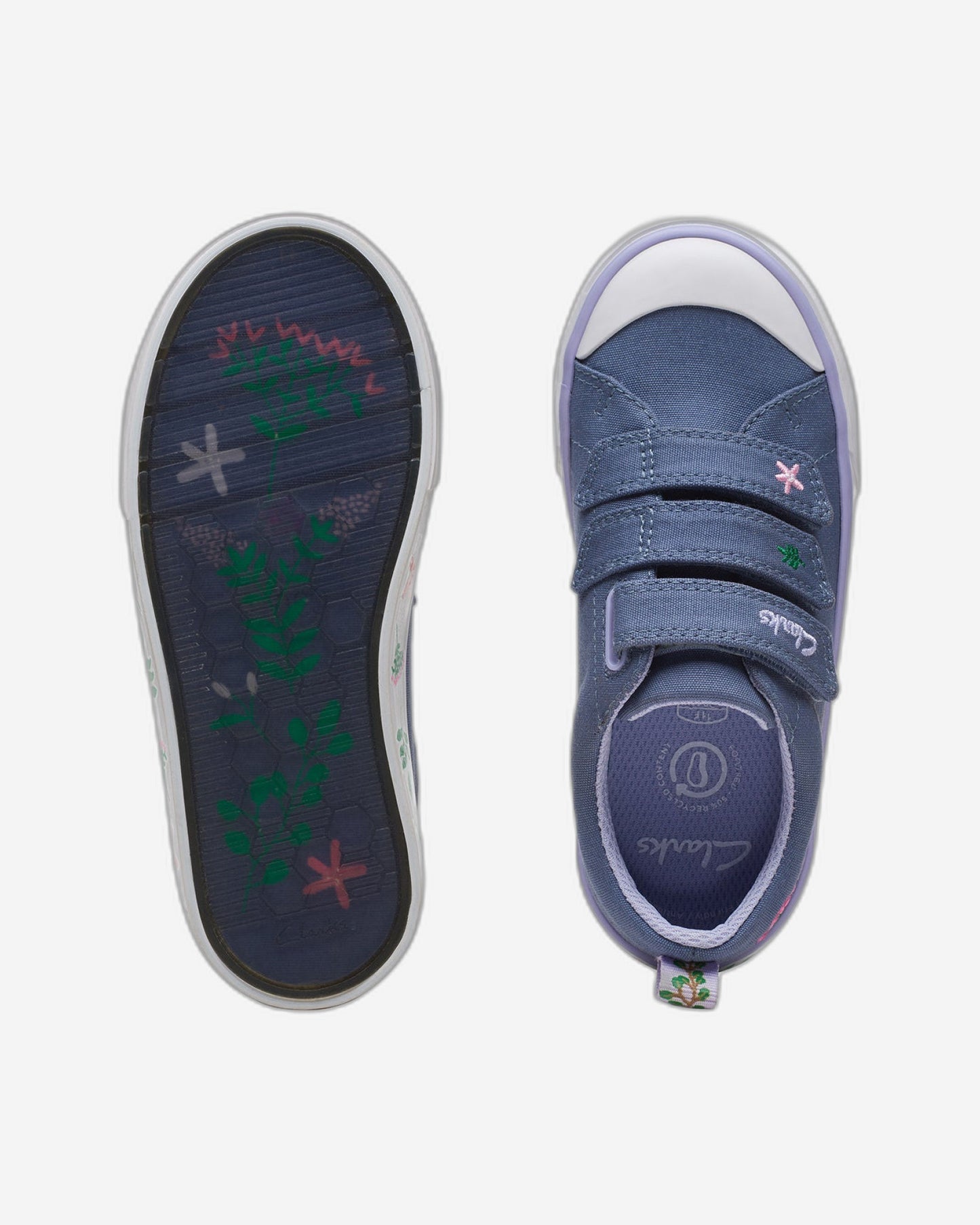 Clarks Girls Foxing Lo Kid. (مقاس واسع)