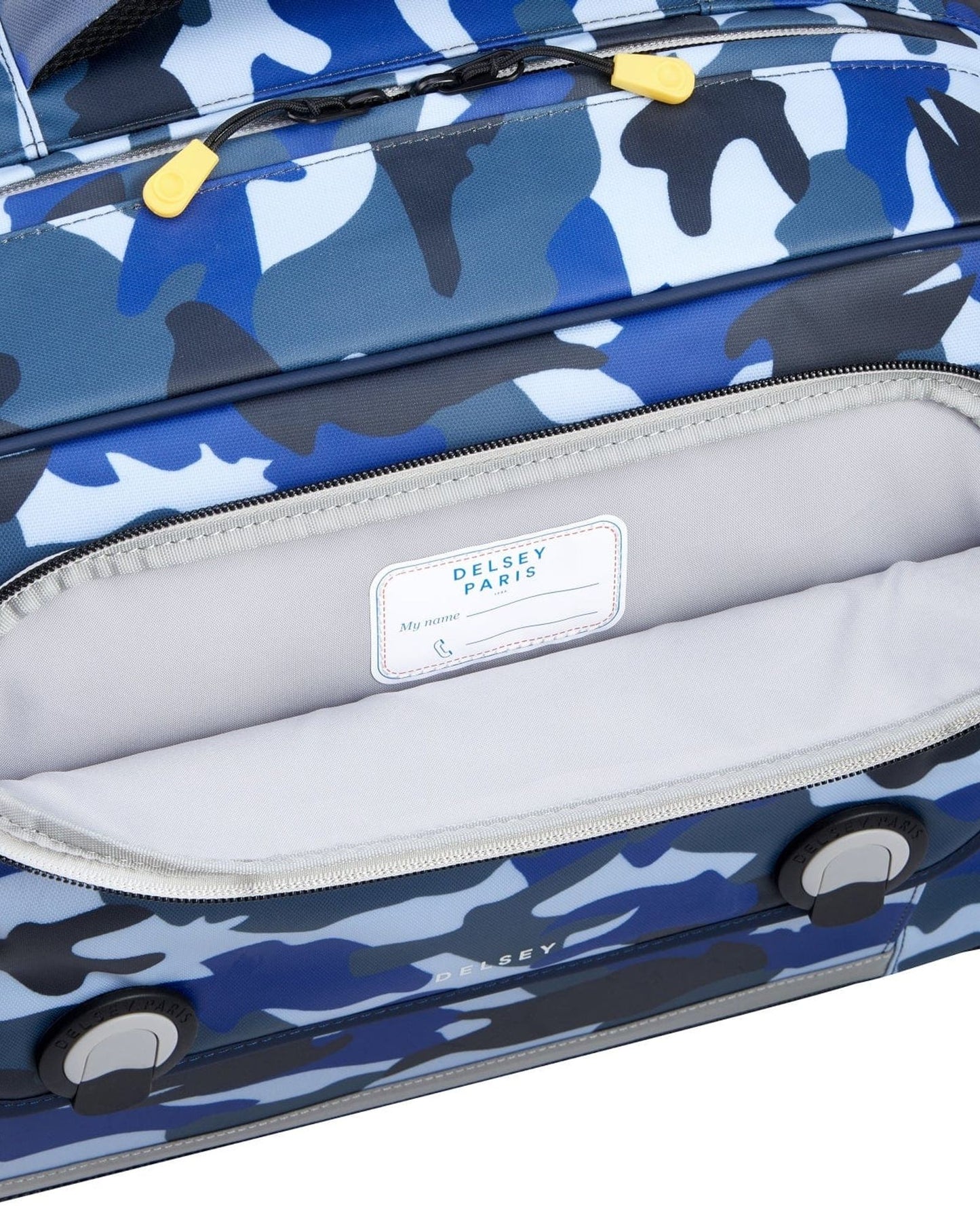 حقيبة مدرسية أفقية Delsey Paris Back to School 2023 Camo Blue