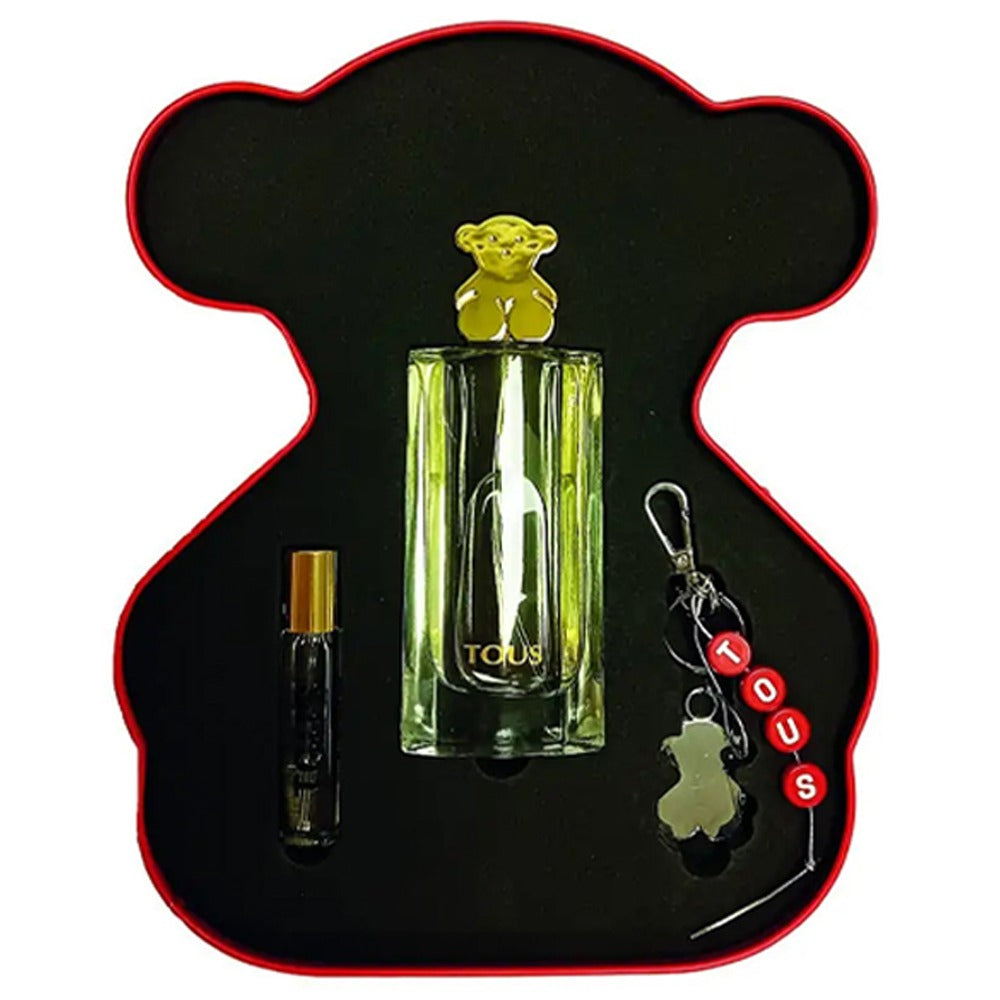 TOUS EDP COLOR LETTERS BEAR SET 2 NEW CONTENT EDP 50ML AND KEYRING AND PURSE VAPO 10ML