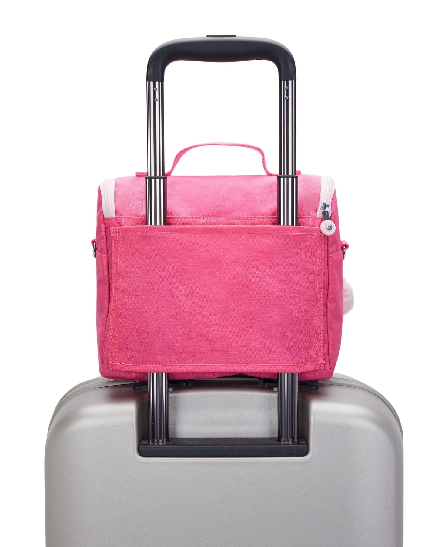 حقيبة غداء كبيرة Kipling New Kichirou Happy Pink C مع جراب عربة C215289-BZ8