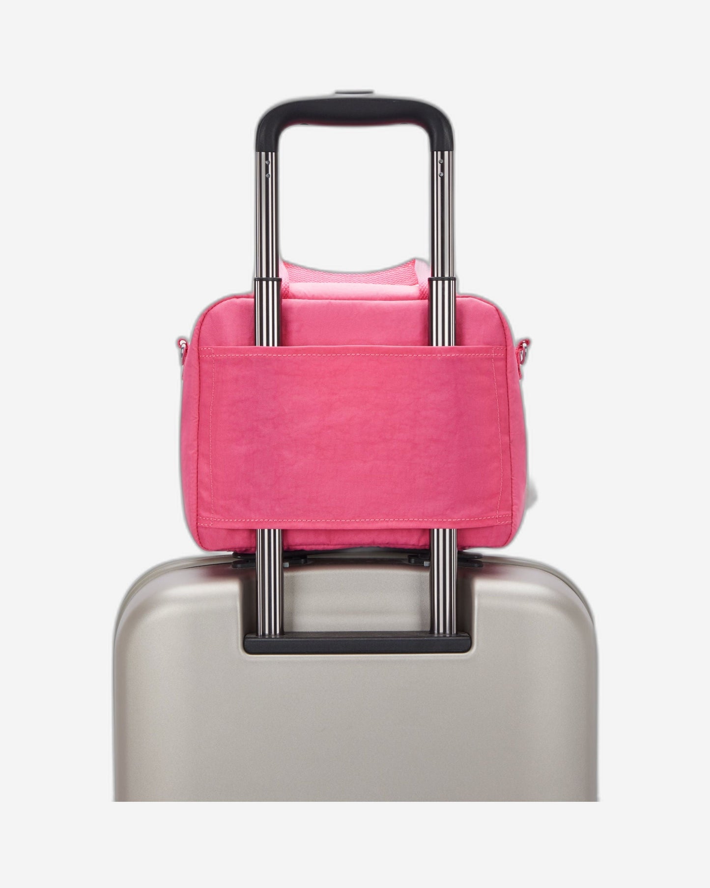 حقيبة غداء كبيرة Kipling Miyo Happy Pink C مع جراب عربة C215381-BZ8