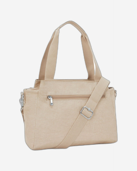 حقيبة كتف Kipling Elysia Sparkled Beige متوسطة الحجم (مع حزام كتف قابل للإزالة) 43793-5Dv
