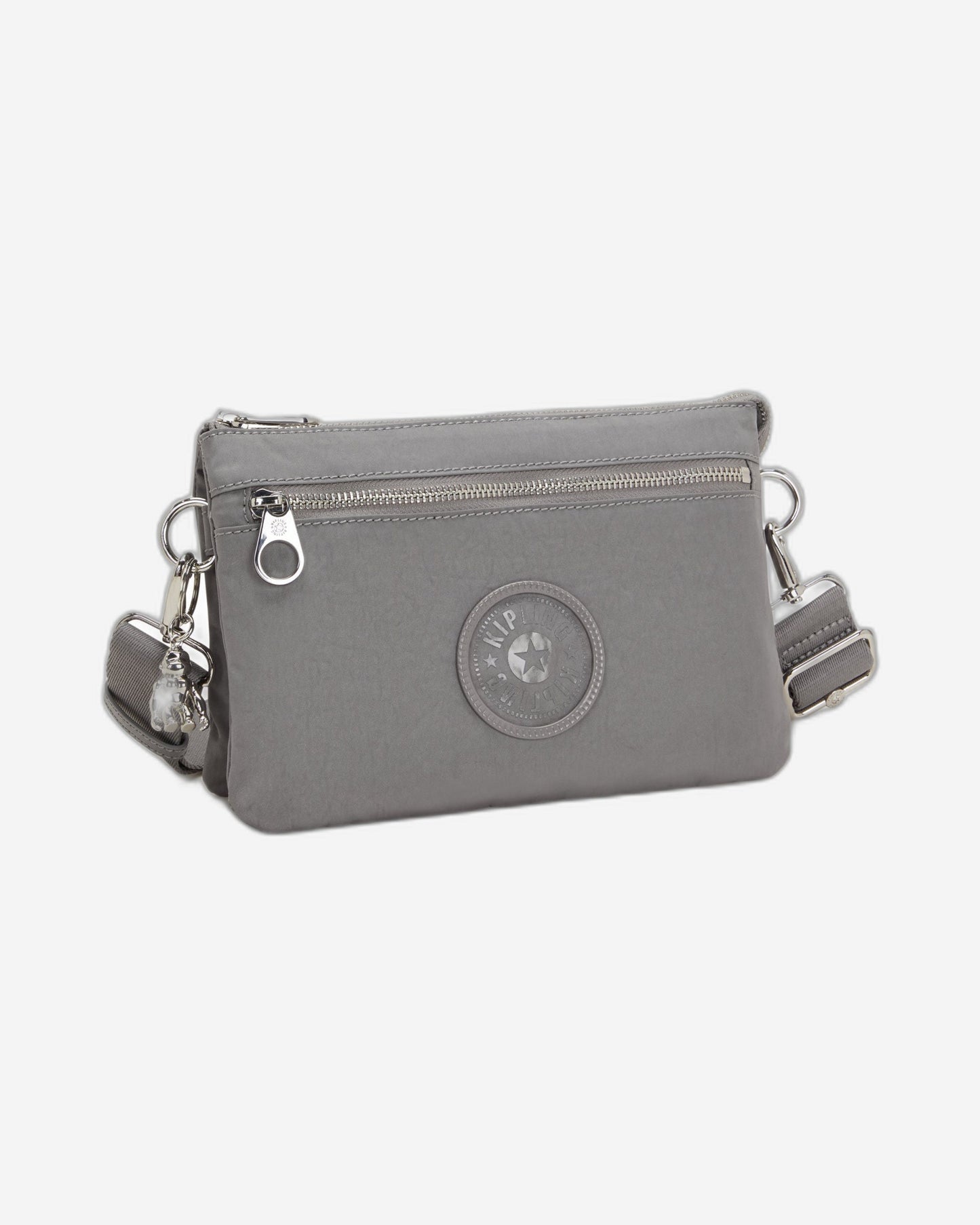حقيبة كروس صغيرة Kipling Riri Zip باللون الرمادي Spice (مع حزام كتف قابل للإزالة) I3302-4GV