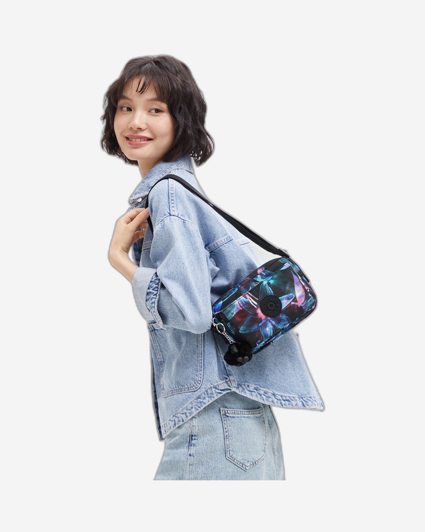 حقيبة Kipling Abanu Spectral Orchid صغيرة متقاطعة I3942-7DP