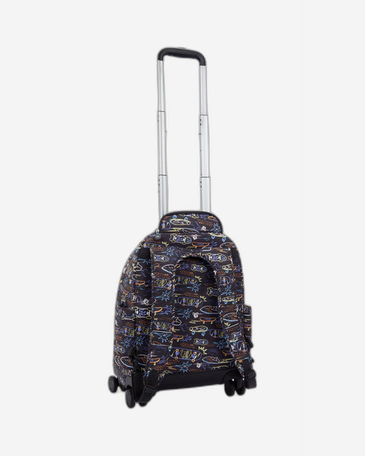 حقيبة ظهر Kipling New Zea Neon Skate كبيرة بعجلات مع حجرة للكمبيوتر المحمول I4674-71M
