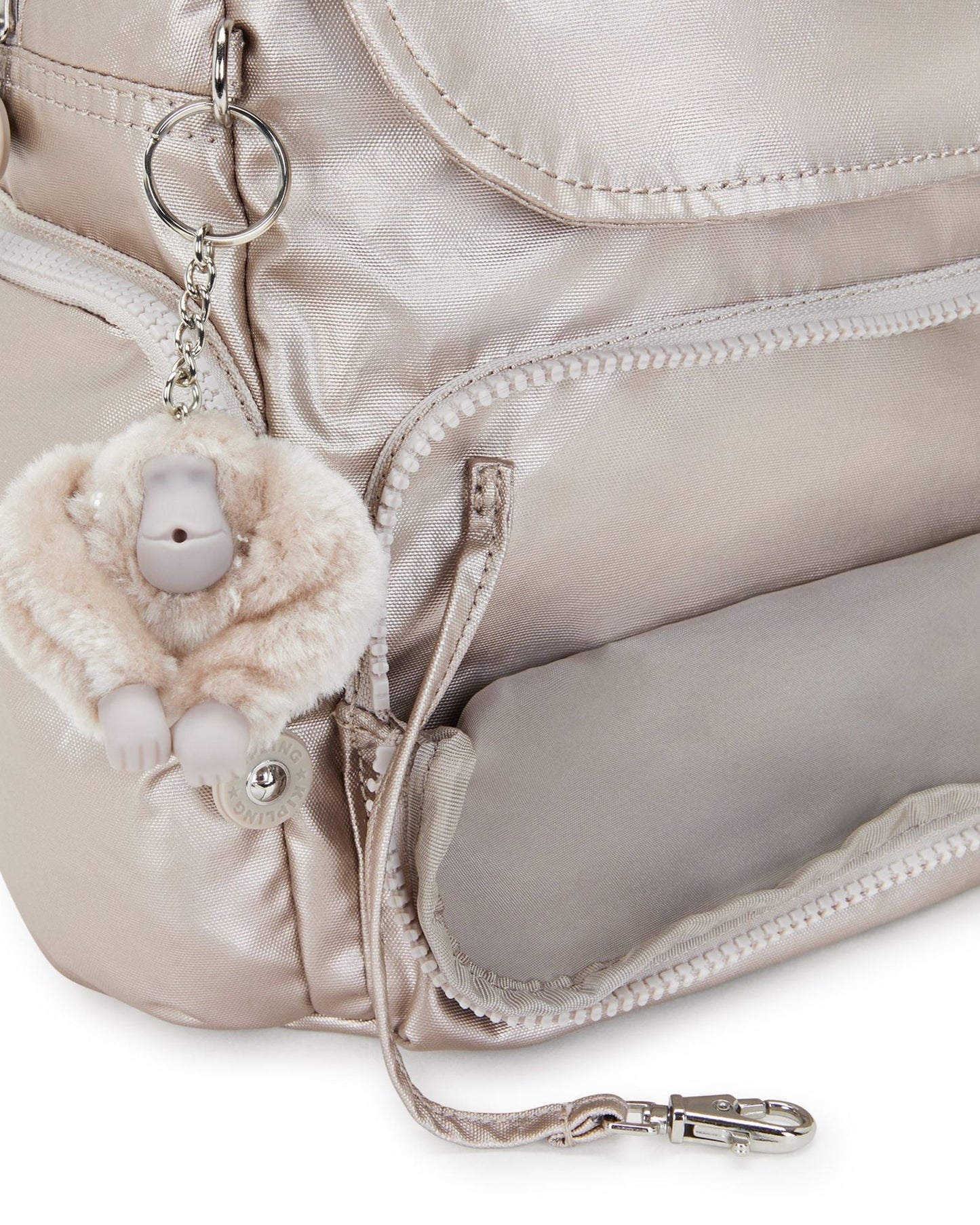حقيبة ظهر صغيرة Kipling City Zip Mini Metallic Glow Mini C2I4697-48I