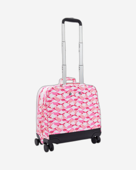 حقيبة Kipling New Storia Pink Palm ذات العجلات الكبيرة I4847-1BV