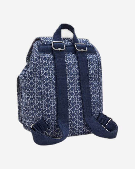 حقيبة ظهر Kipling Anto S Signature Denim صغيرة I5386-7PF