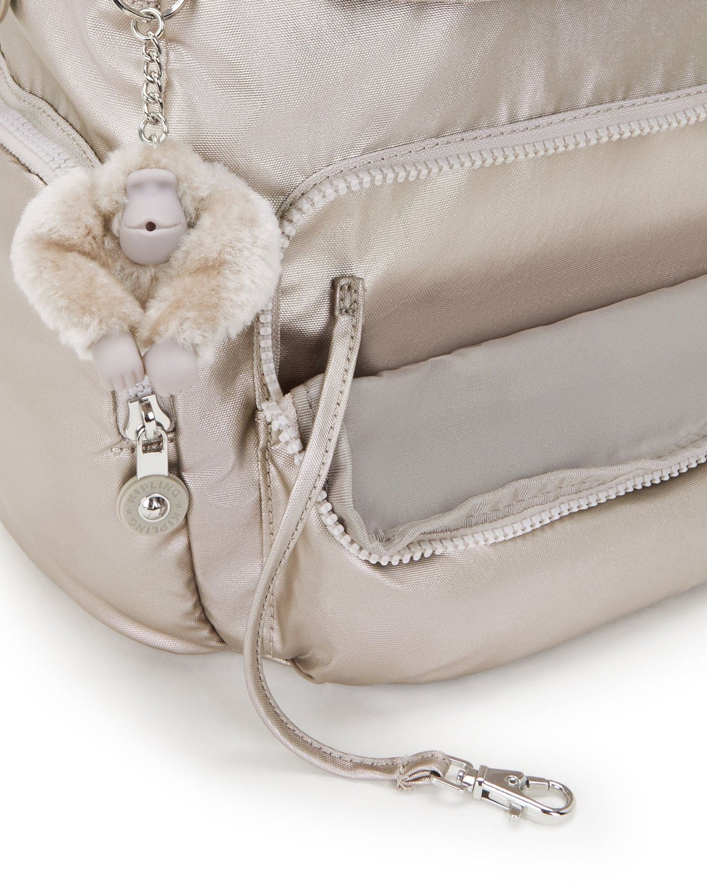 حقيبة الظهر الصغيرة Kipling City Zip S Metallic Glow C2I5634-48I