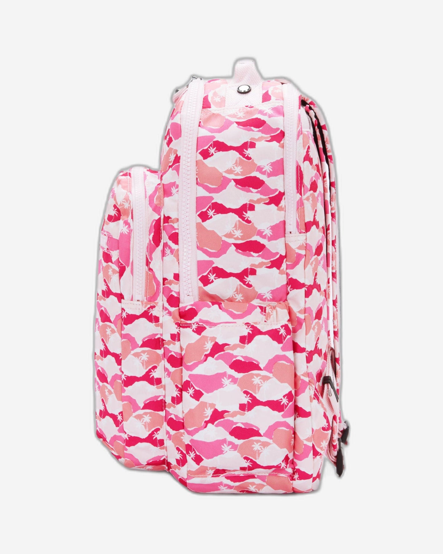 حقيبة ظهر Kipling Seoul Lap Pink Palm كبيرة مع حجرة للكمبيوتر المحمول I5816-1BV