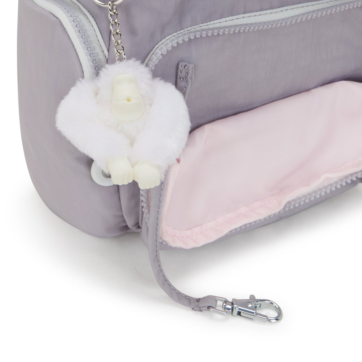 حقيبة ظهر KIPLING-City Zip Mini-Mini مع أحزمة قابلة للتعديل - رمادي فاتح - I6046-1FB