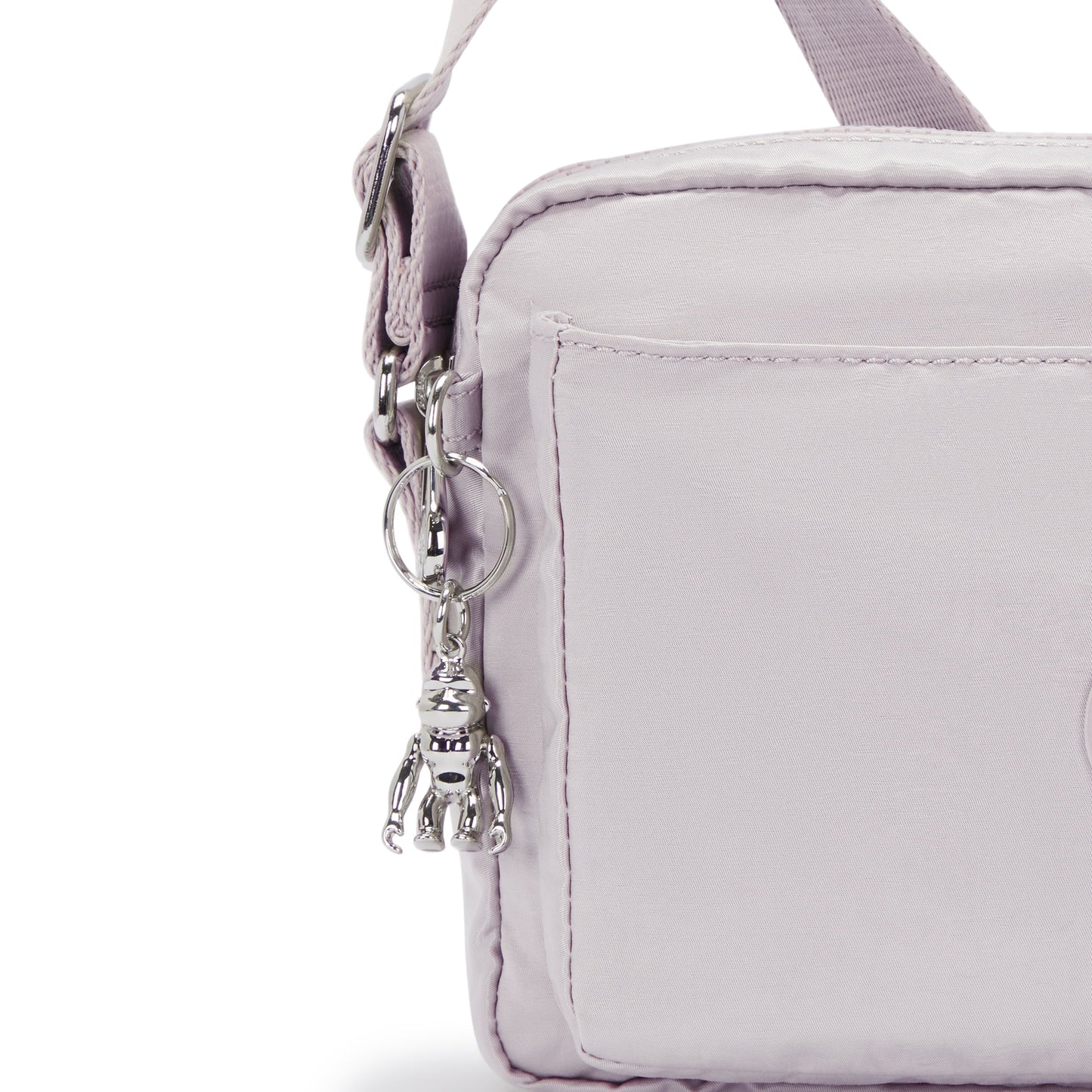 KIPLING-Abanu M-Medium crossbody-Gleam Silver-I6847-K6G