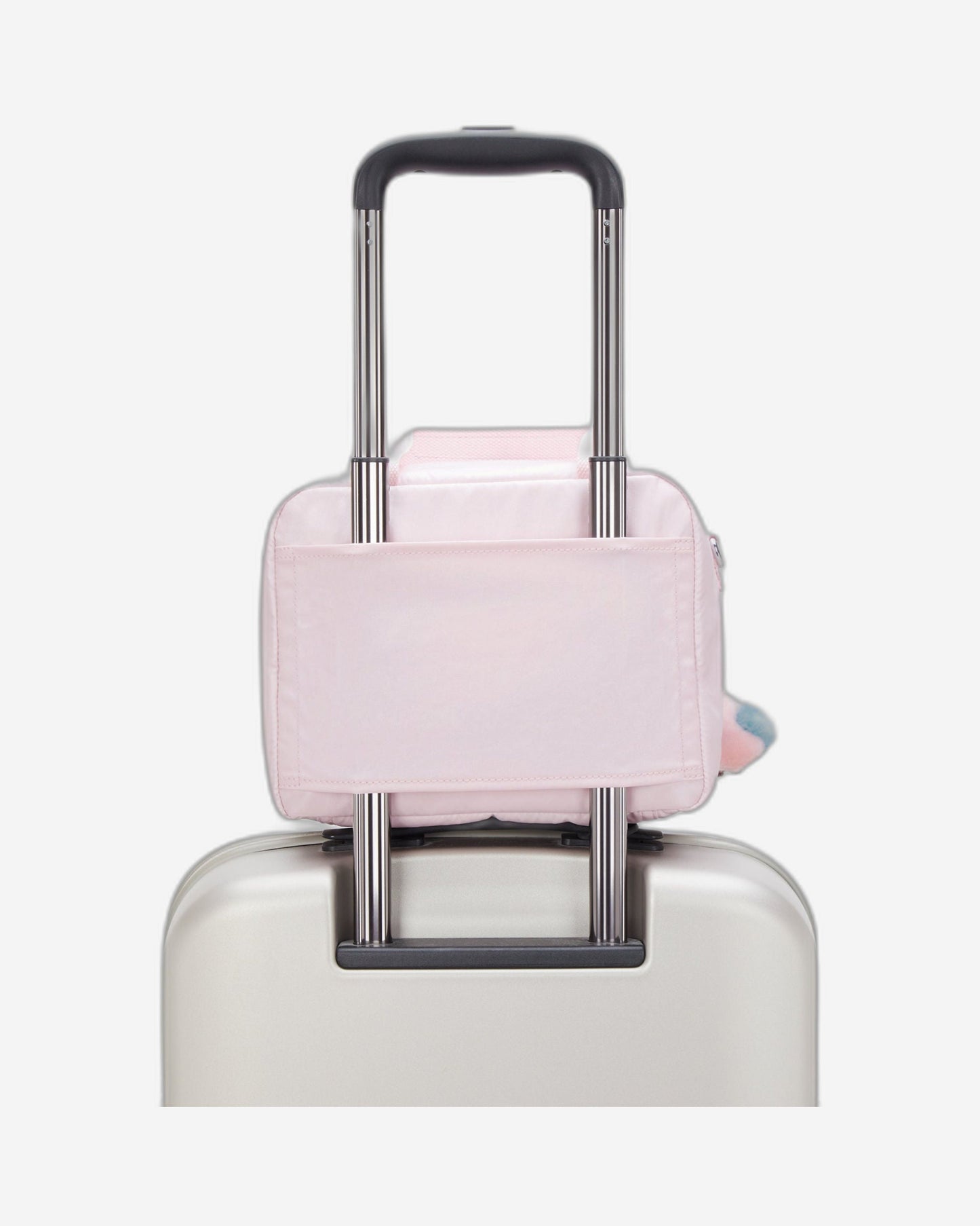 حقيبة غداء كبيرة Kipling Miyo Sea Pink Met مع جراب عربة I7363-52J