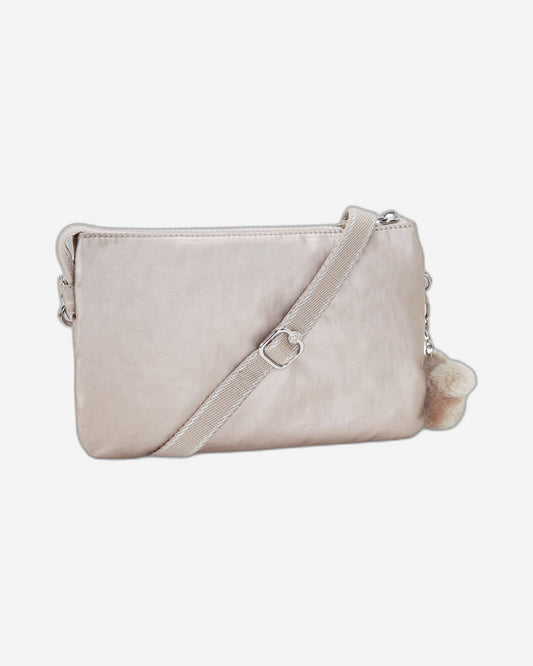 Kipling Riri حقيبة كروسبودي صغيرة لامعة ميتاليك (مع حزام كتف قابل للإزالة) I7502-48I