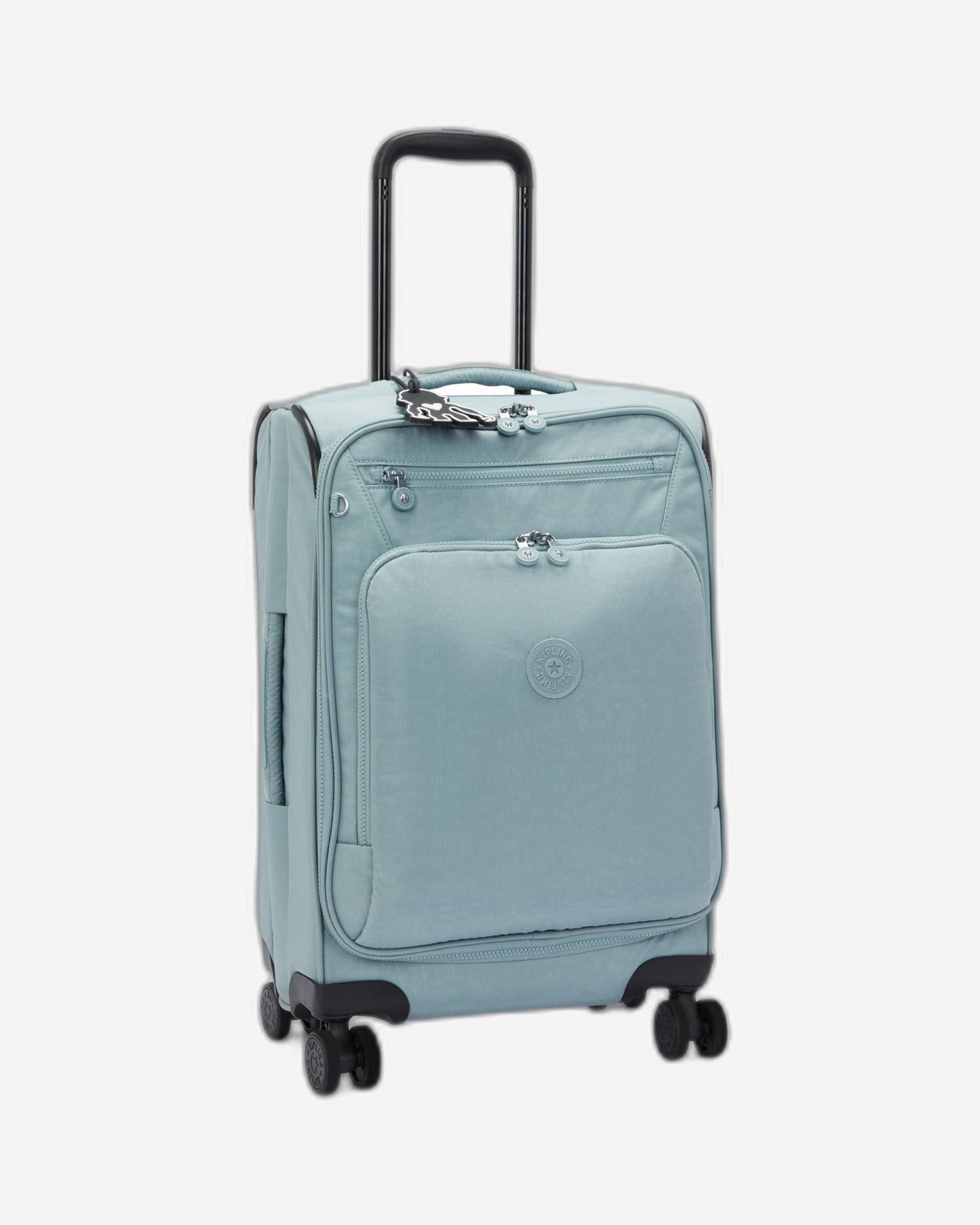 حقيبة سفر Kipling New Youri Spin S رمادية مريحة صغيرة بعجلات I7504-3NL