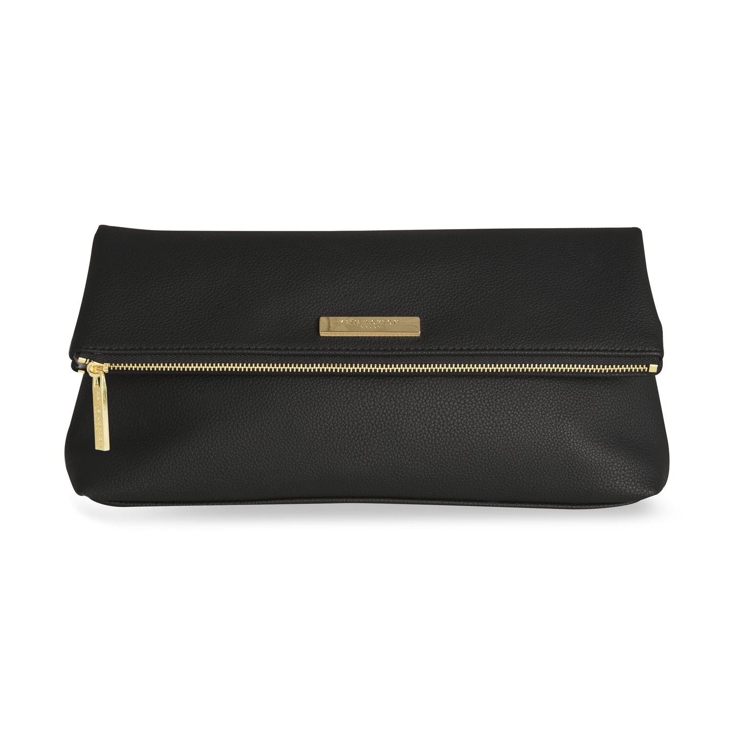 KTLX ALISE SOFT PEBBLE FOLD OVER CLUTCH BLACK - Jashanmal Home