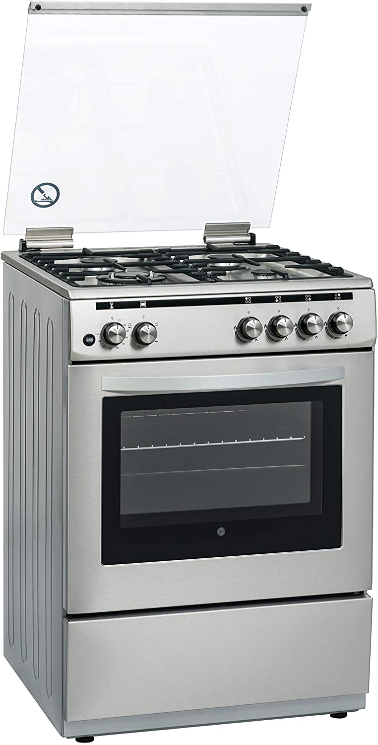 طباخ غاز كامل من هوفر 60×60 (3 شعلات غاز سريعة)، فولاذ - FGC66.02S (صنع في تركيا)