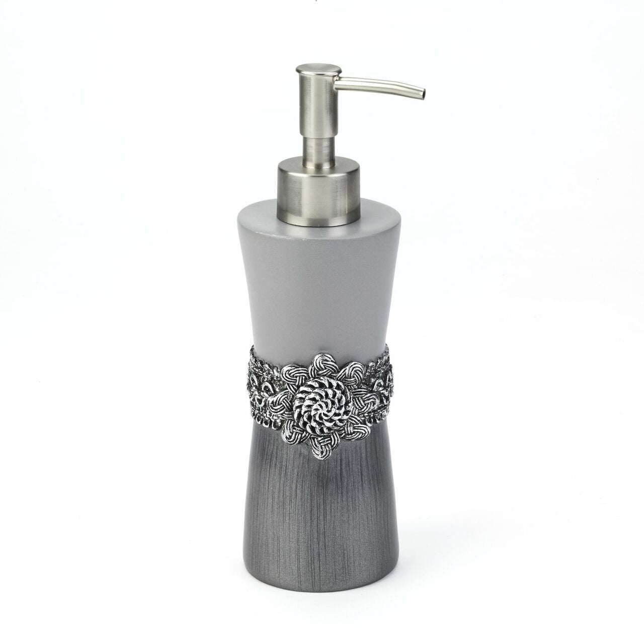 AVANTI BRAIDED MEDALLION LOTION PUMP SILVER