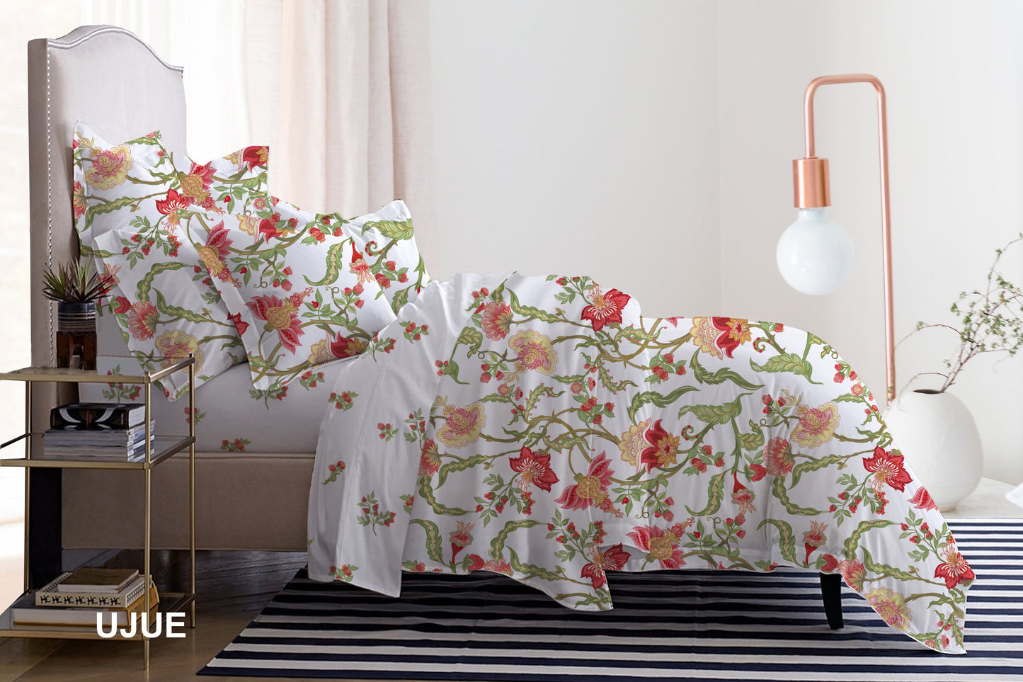 VEGORA PRINTED COTTON UJUE 4PC DUVET COVER SET - 83008766