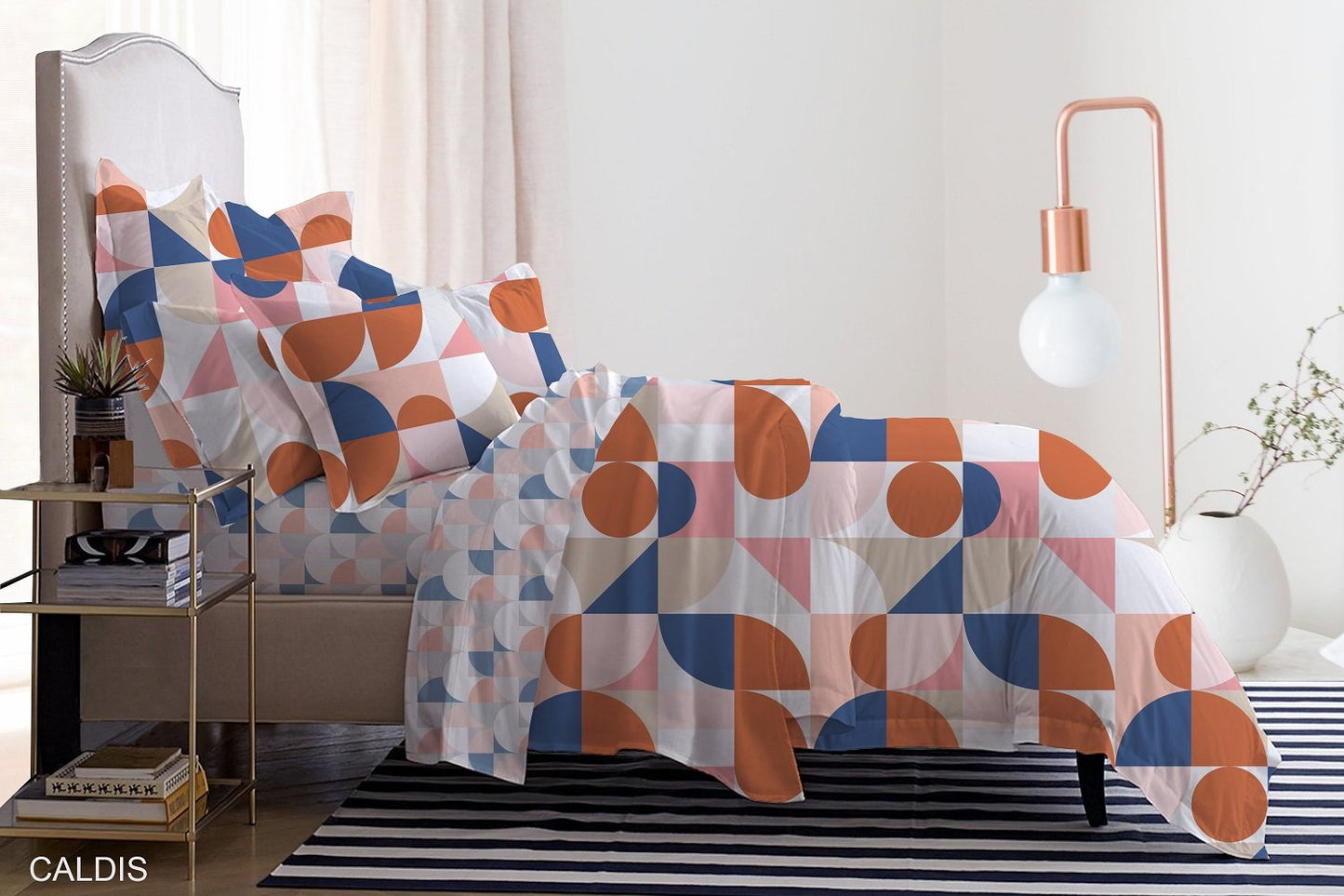 VEGORA PRINTED MICROFIBER CALDES 4PC DUVET COVER SET - 83009640