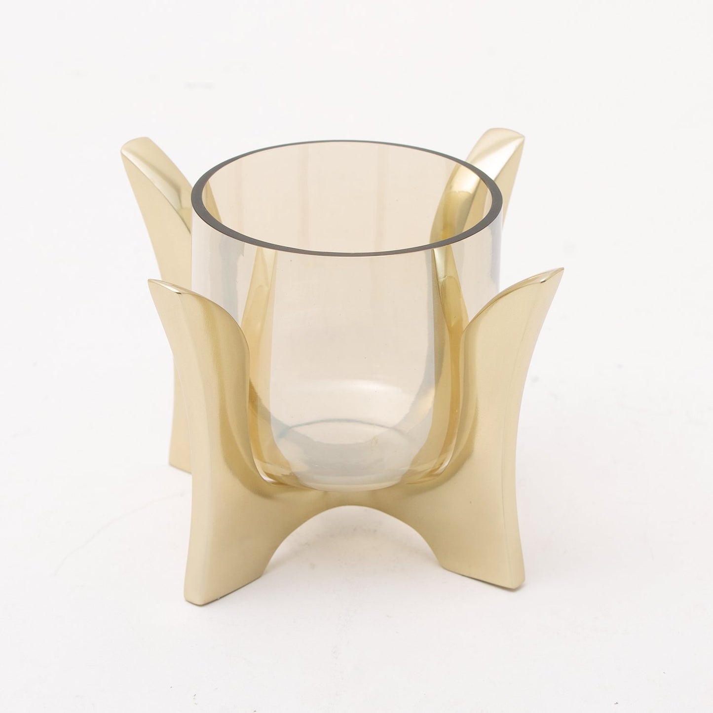 ALEXANDER MILLIE VOTIVE HOLDER WITH SEIGE LUSTER GLASS GOLD ALUMINUM - 1217064