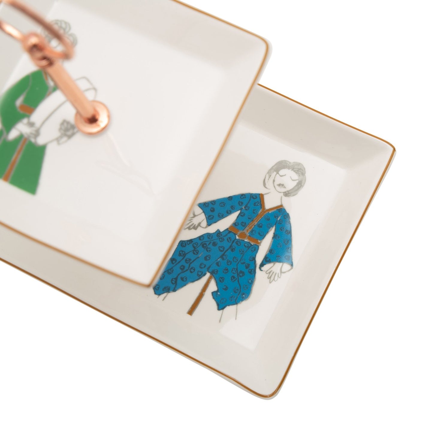 L'atelier FB Party 2 Levels Square Plate with Holder - TC 4714 015 - Jashanmal Home