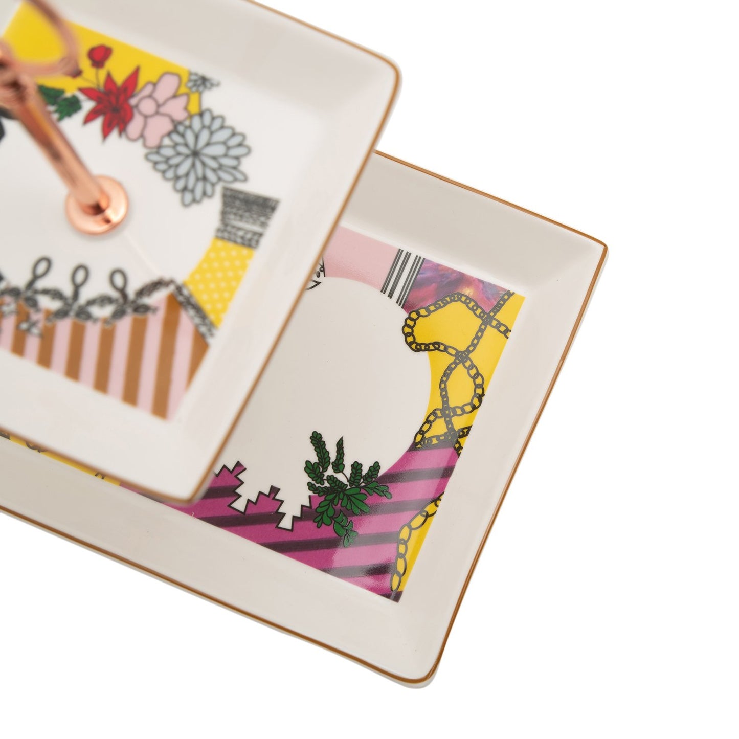 L'atelier FB Design 2 Levels Square Plate with Holder - TC 4719 015 - Jashanmal Home