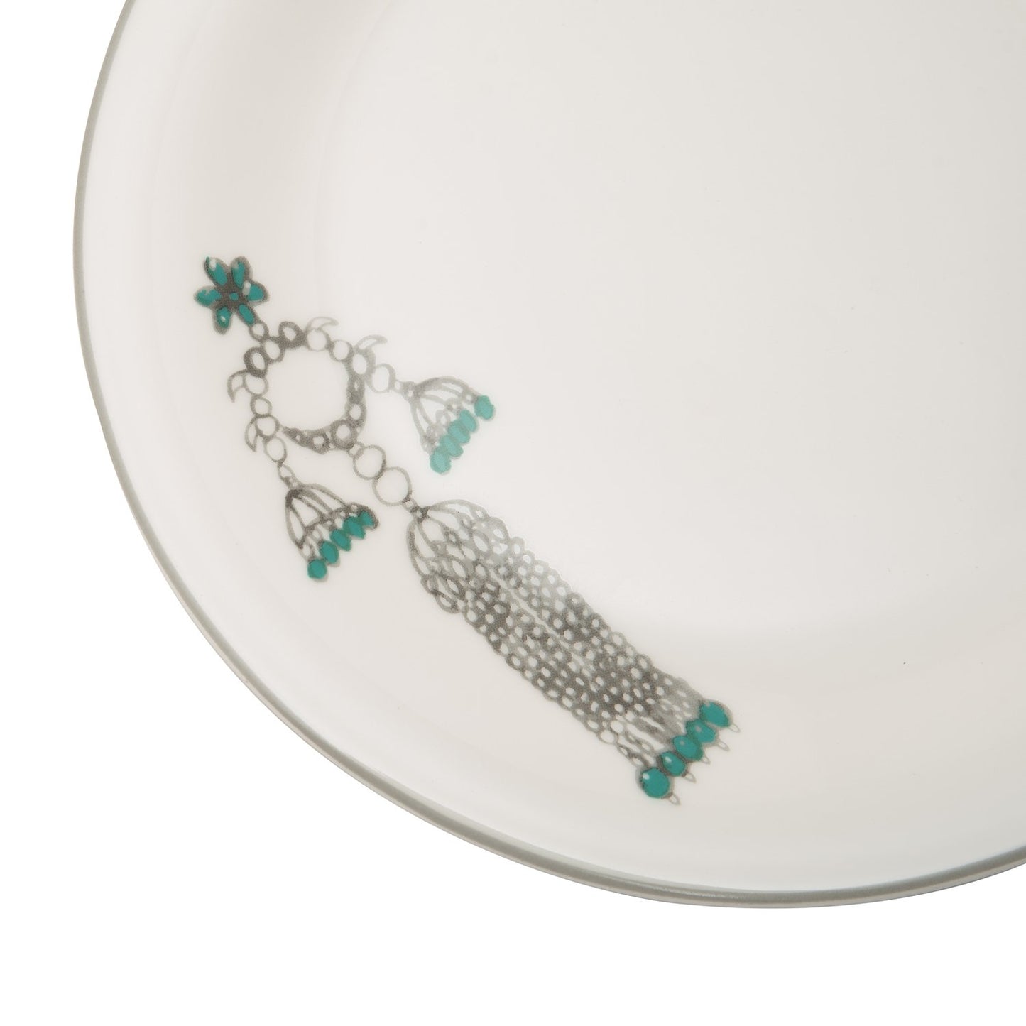 L'atelier FB Emerald Coupe Shape Salad Plate Set - 23 x 23 cm, 6 Pieces - TC 4711 011 - Jashanmal Home