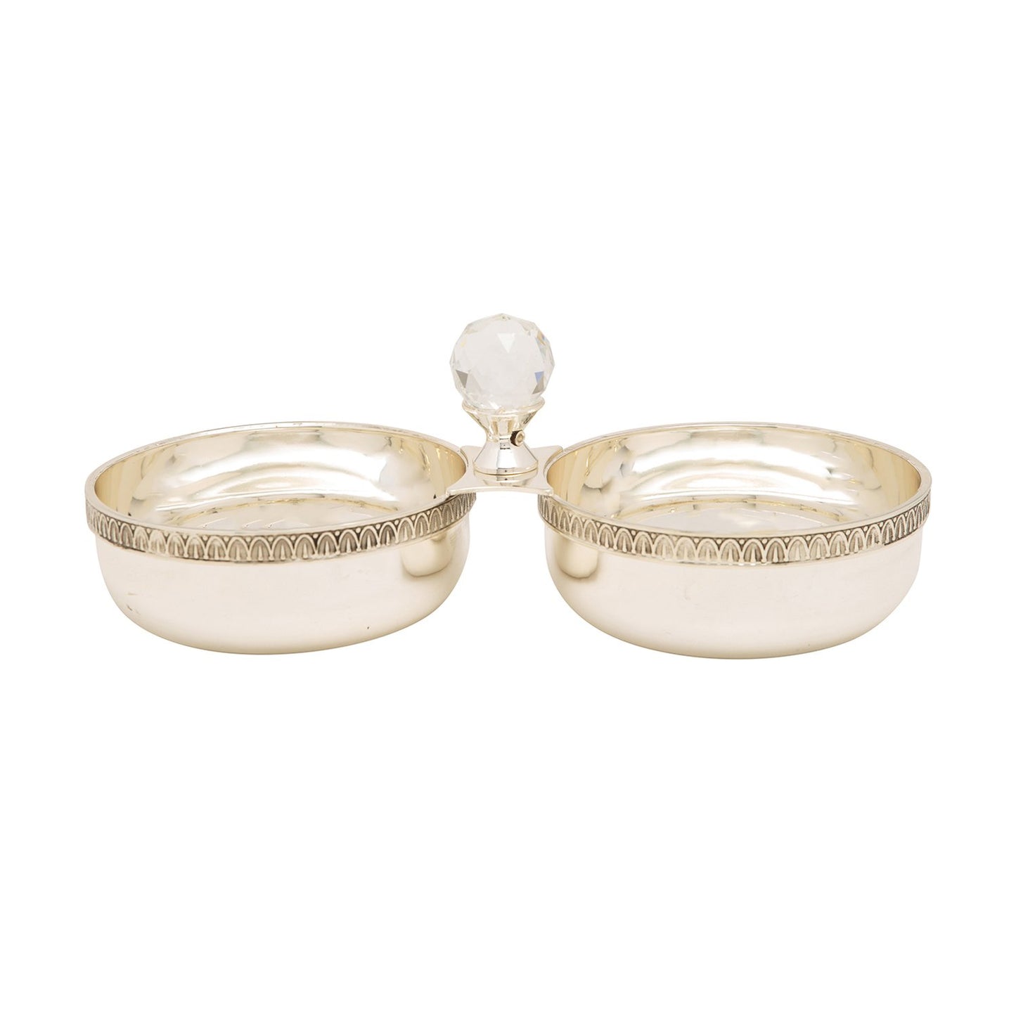 SILVER PLATED DOUBLE CANDY BOWL