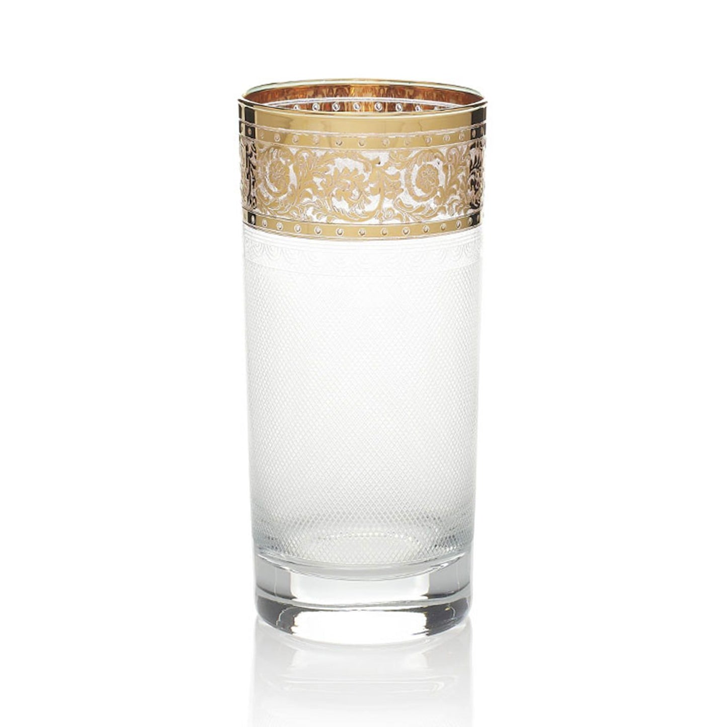 Combi Angelique Long Tumblers - Clear and Gold, Set of 6 - G369Z-25/1 - Jashanmal Home