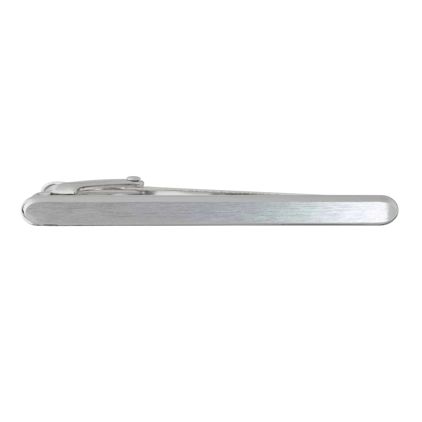 Elizabeth Parker Smooth Brushed Finish Plain Metal Tie Slide Clip - AEPTS300 NA