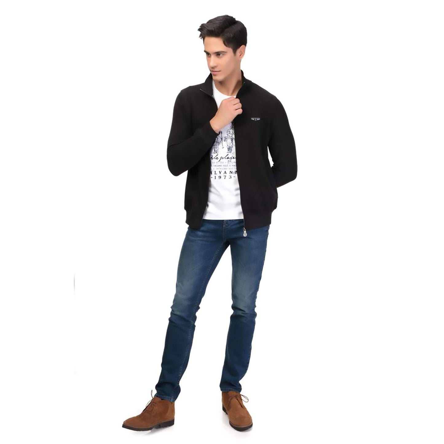 سويت شيرت جالفاني تيران - أسود - Glvwm14160361