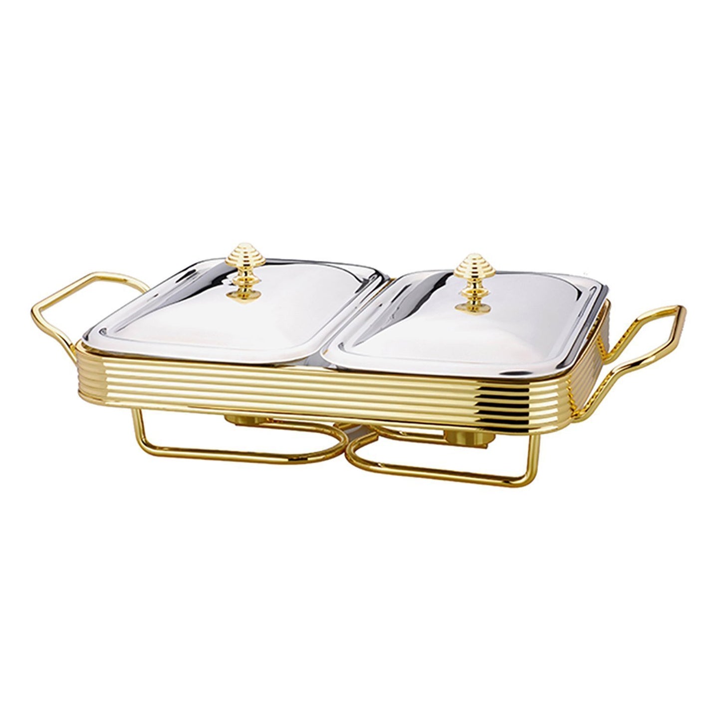 REGENT FOLIO RECTANGULAR WARMER 2IN1- SILVER AND GOLD - A4343/G