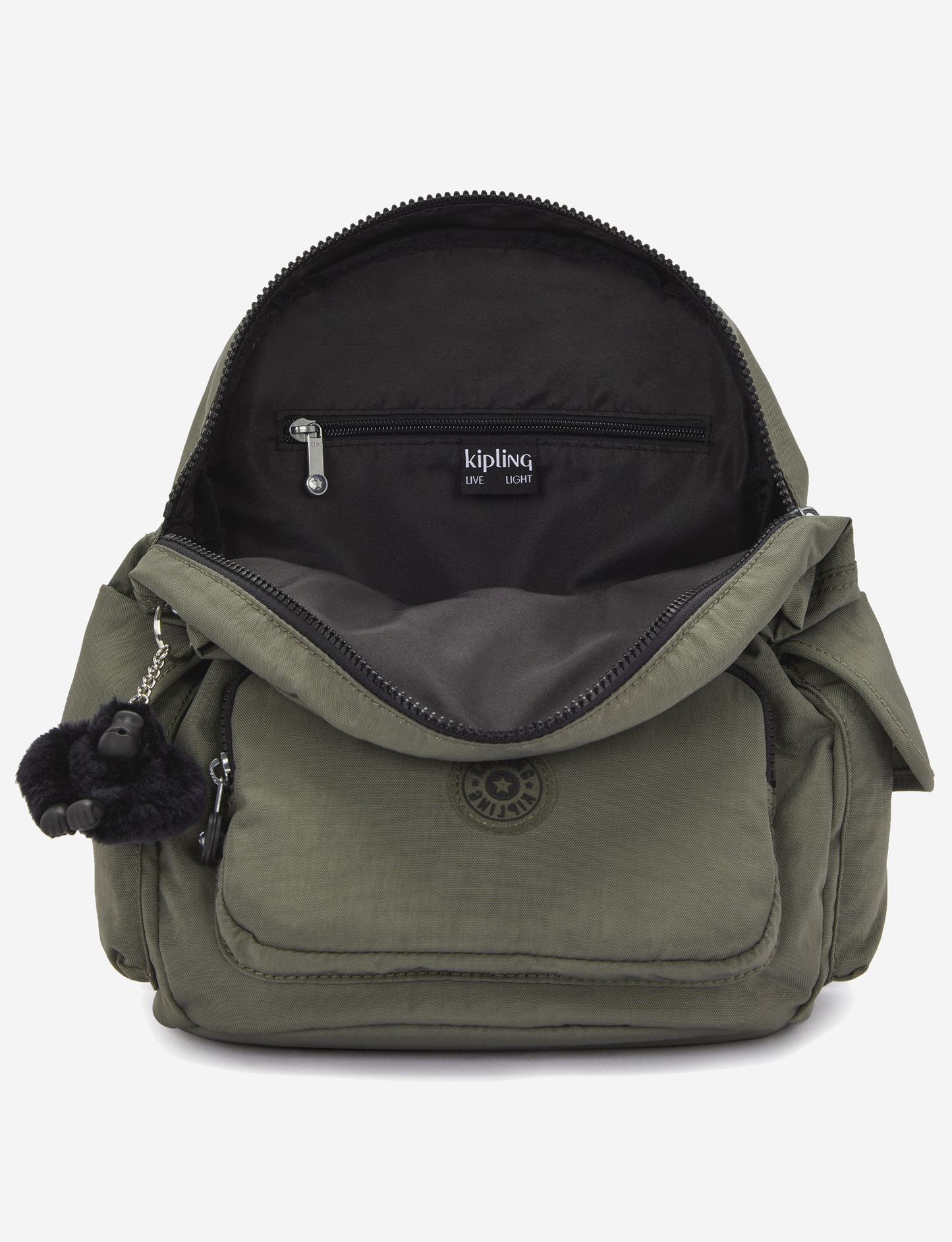 KIPLING City Pack S Green Moss حقيبة ظهر صغيرة 15635-88D
