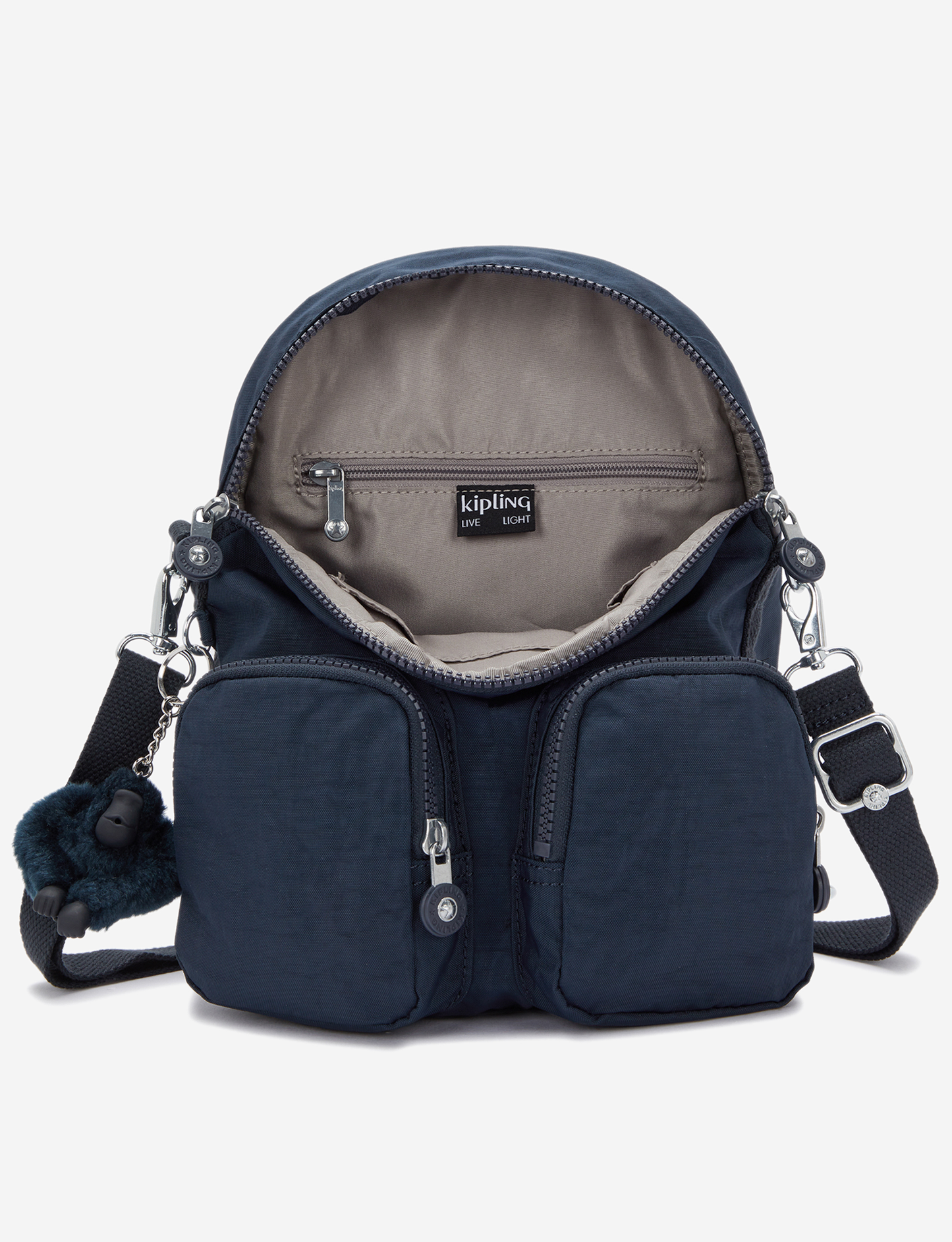 KIPLING حقيبة ظهر صغيرة (قابلة للتحويل إلى حقيبة كتف) Firefly Up Blue Bleu 2 12887-96V