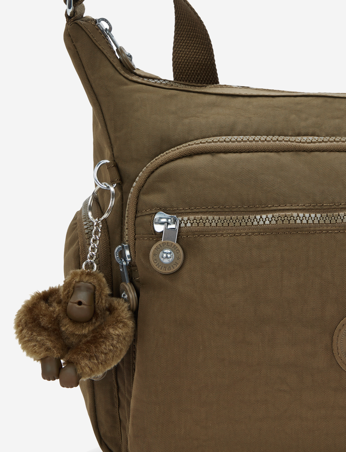 KIPLING Gabbie Smooth كاكي حقيبة كروس كبيرة 15255-1NA