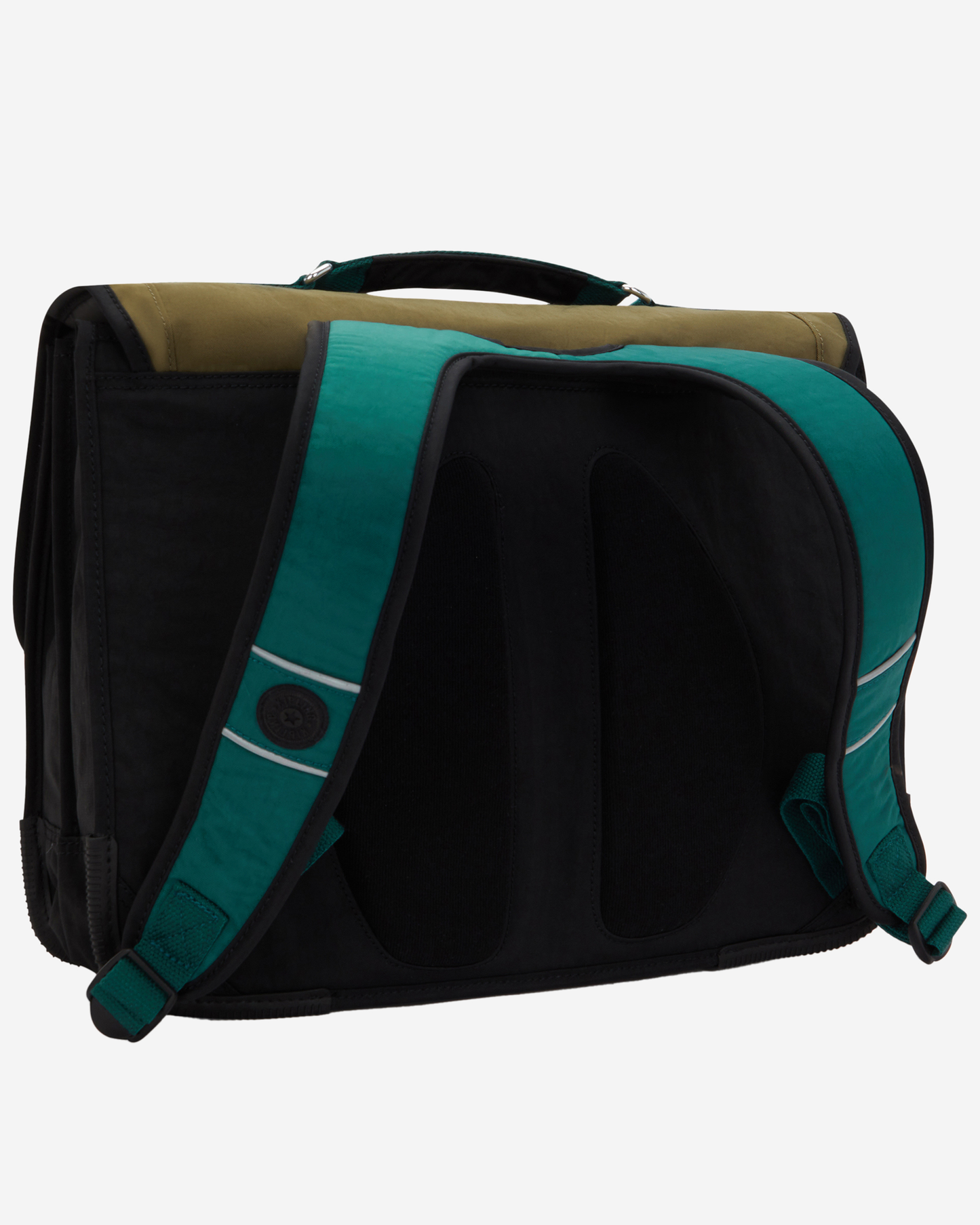 Kipling  Preppy Black Khaki Bl Medium schoolbag with Rain Cover 12074-5FY