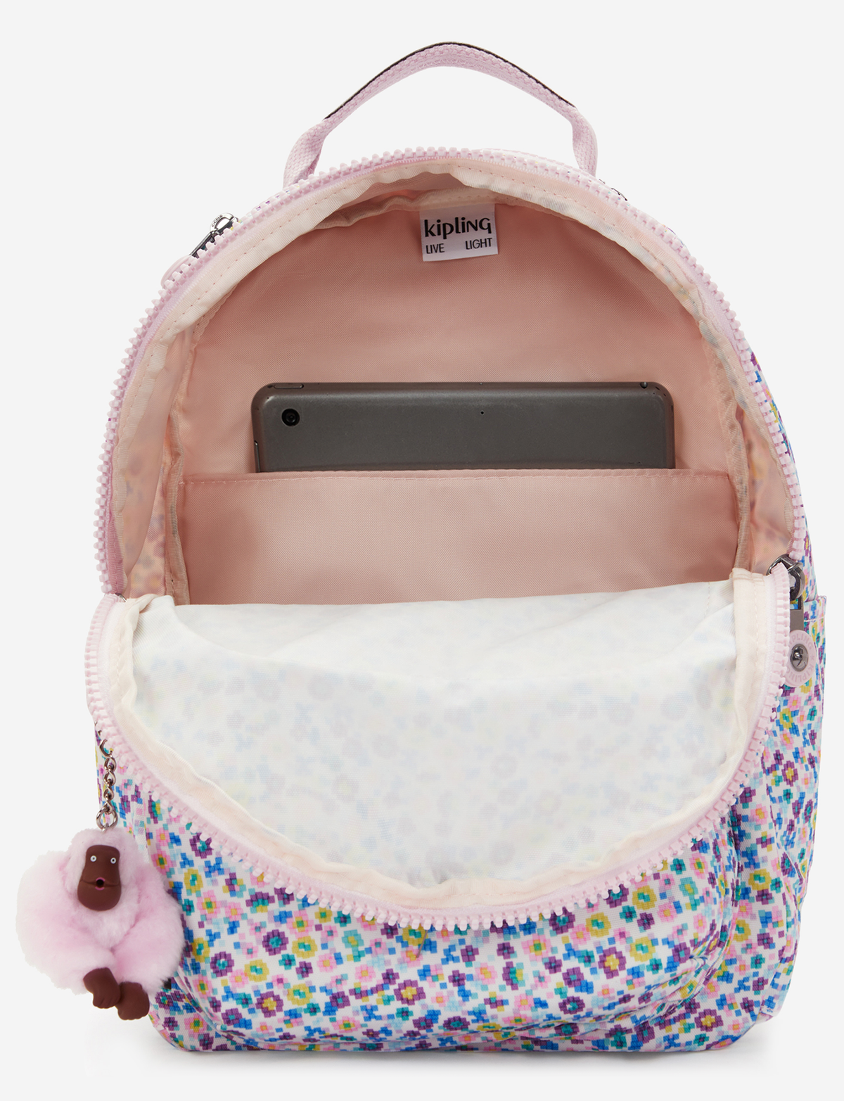حقيبة ظهر صغيرة KIPLING Seoul S Dig Flower Prt (مع جيب للكمبيوتر اللوحي) I5357-7ER