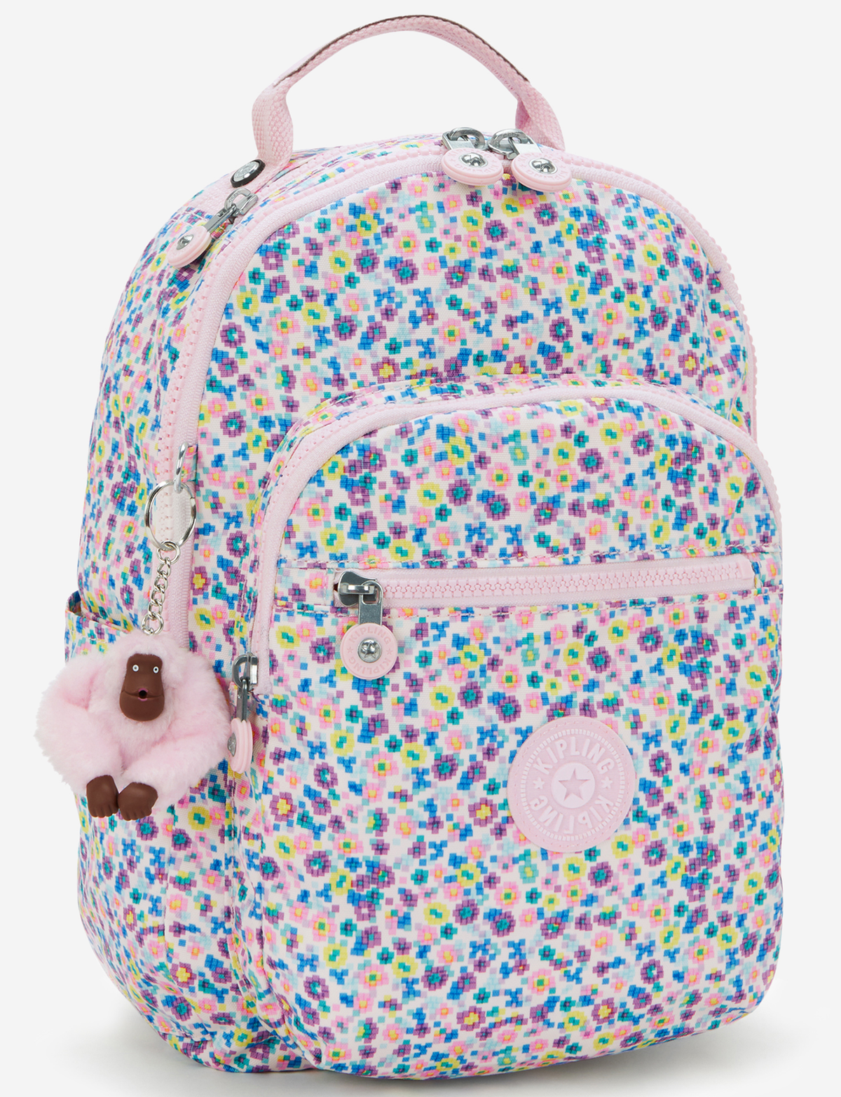 حقيبة ظهر صغيرة KIPLING Seoul S Dig Flower Prt (مع جيب للكمبيوتر اللوحي) I5357-7ER