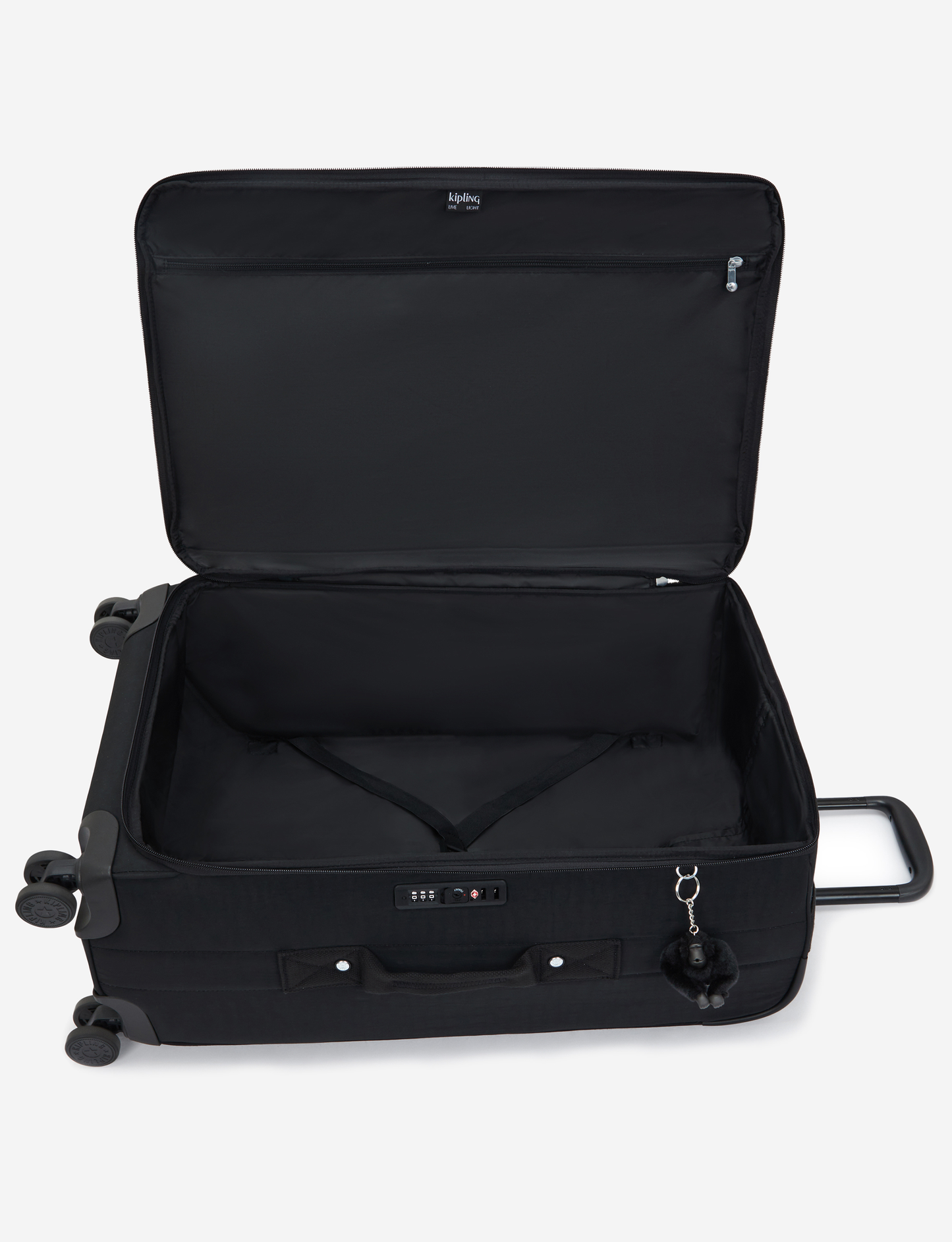 KIPLING Jet M Black Noir حقيبة سفر بعجلات متوسطة I9749-P39