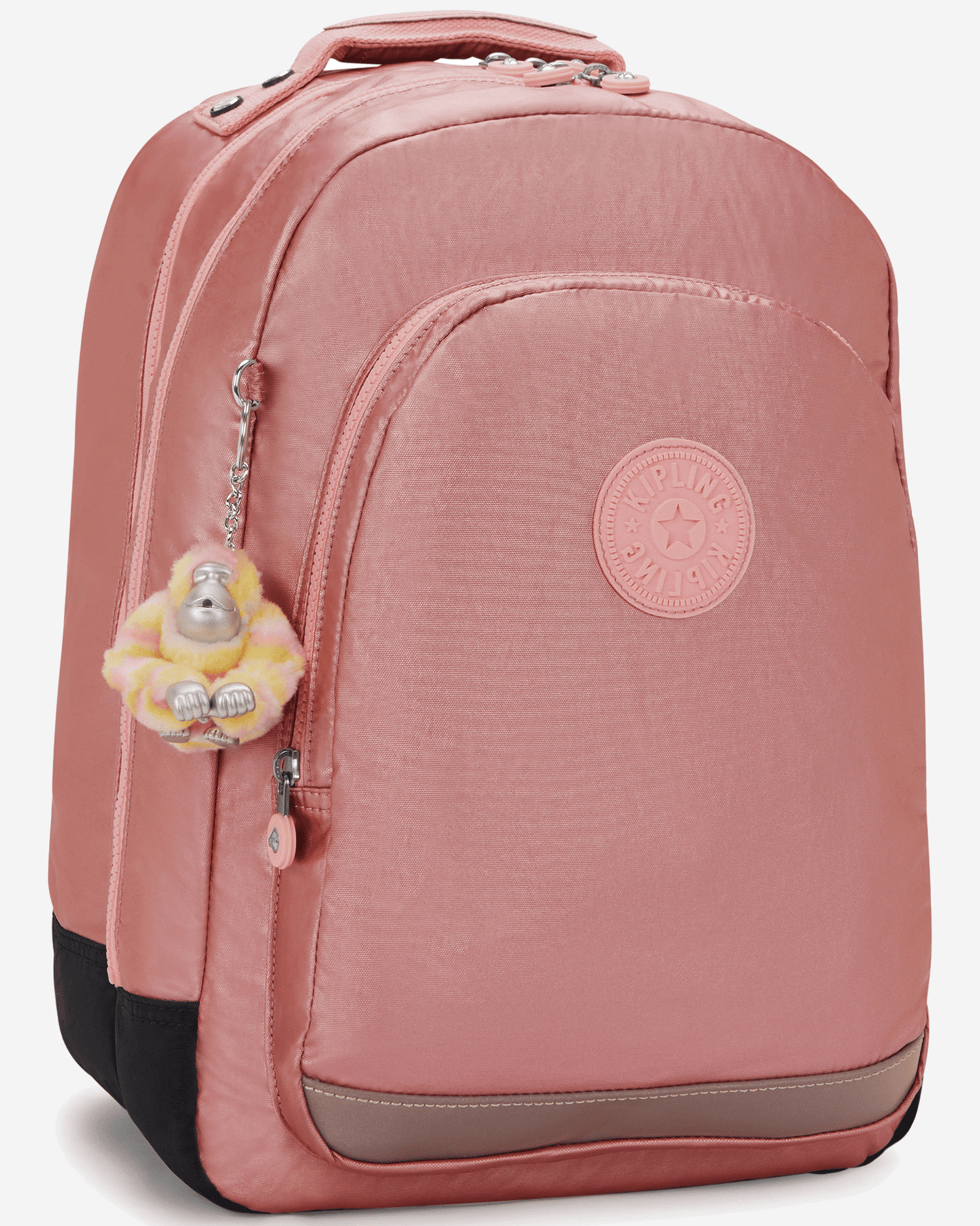 Kipling  Class Room Bronze Pink Met Large Backpack with Laptop Compartment I5213-3MD