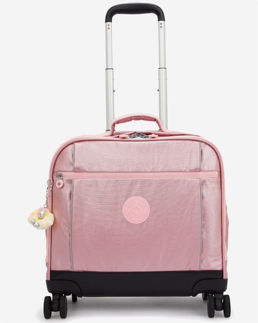 Kipling  New Storia Bronze Pink Met Large Wheeled Bag I3390-3MD