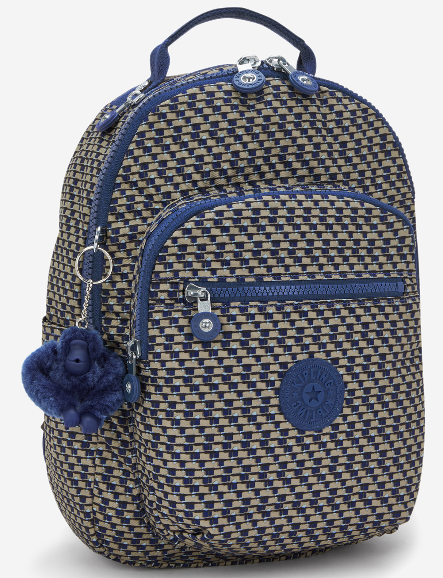 KIPLING Seoul S Blue on Wire حقيبة ظهر صغيرة (مع جيب للتابلت) I5611-9PC